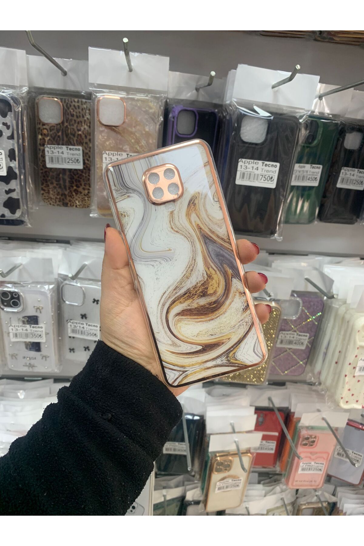 TECNOTREND Redmi Note 9 Pro/Note 9s Uyumlu Mermer desenli silikon kılıf