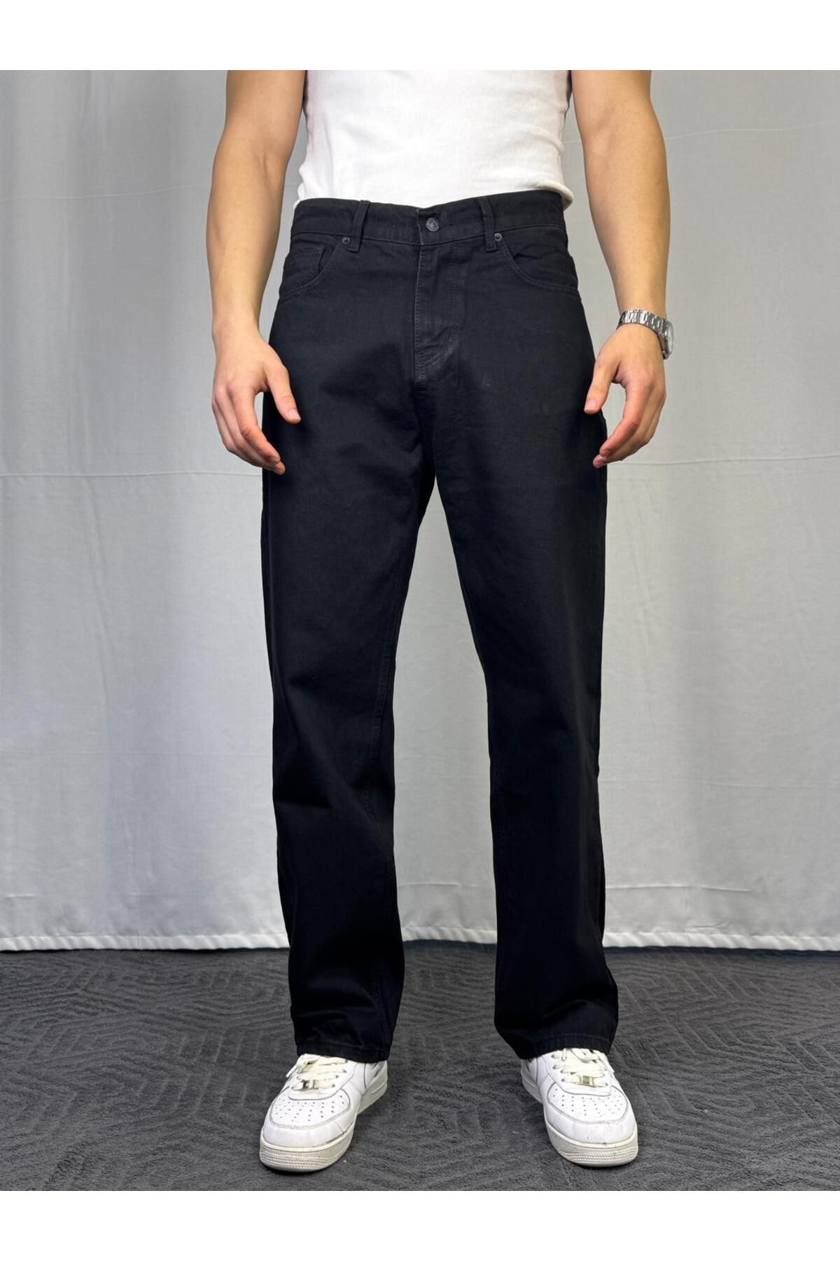 BRAVALDE Siyah Baggy Kot Pantolon BRV181