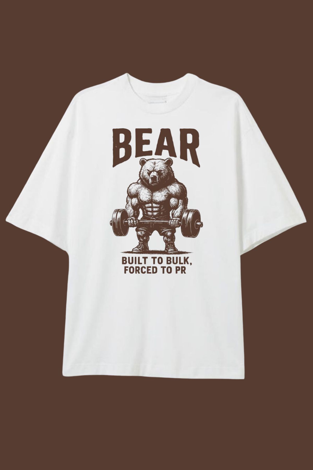 Dupe Design BEAR GYM Baskılı Oversize T-shirt