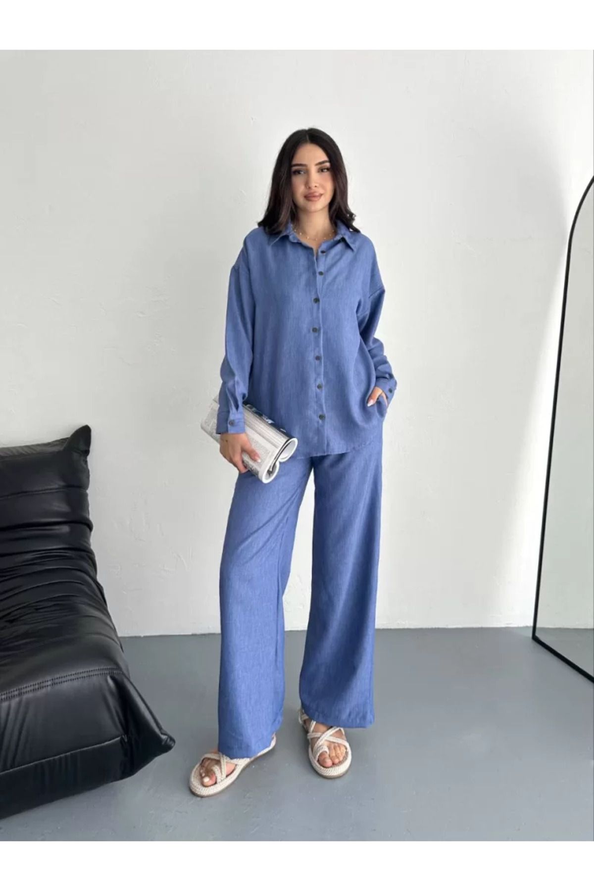 BBbutik '' Şık - Trend '' Gömlek Pantolon ikili Takım