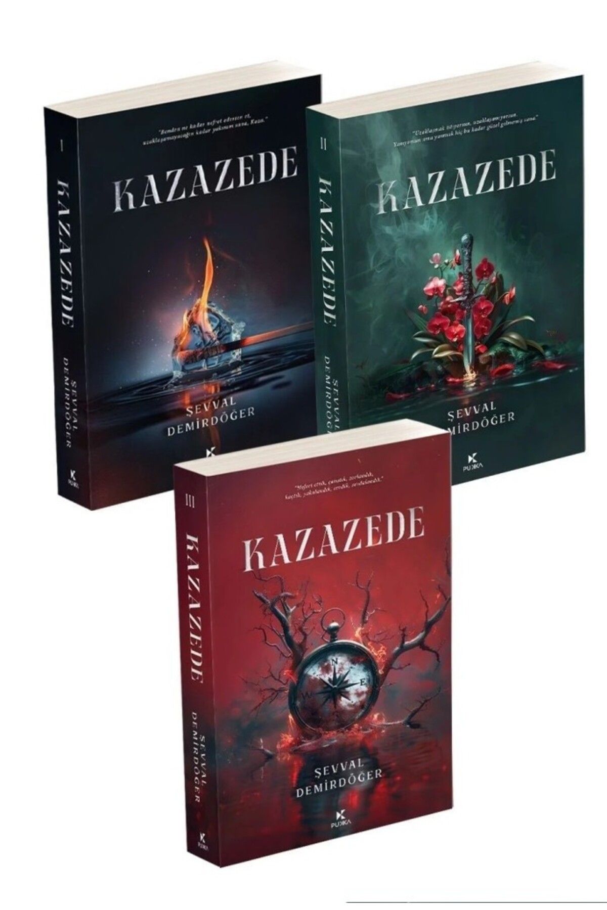 Pukka yayınları Şevval Demirdöğer Kazazede Seti 3 Kitap Karton