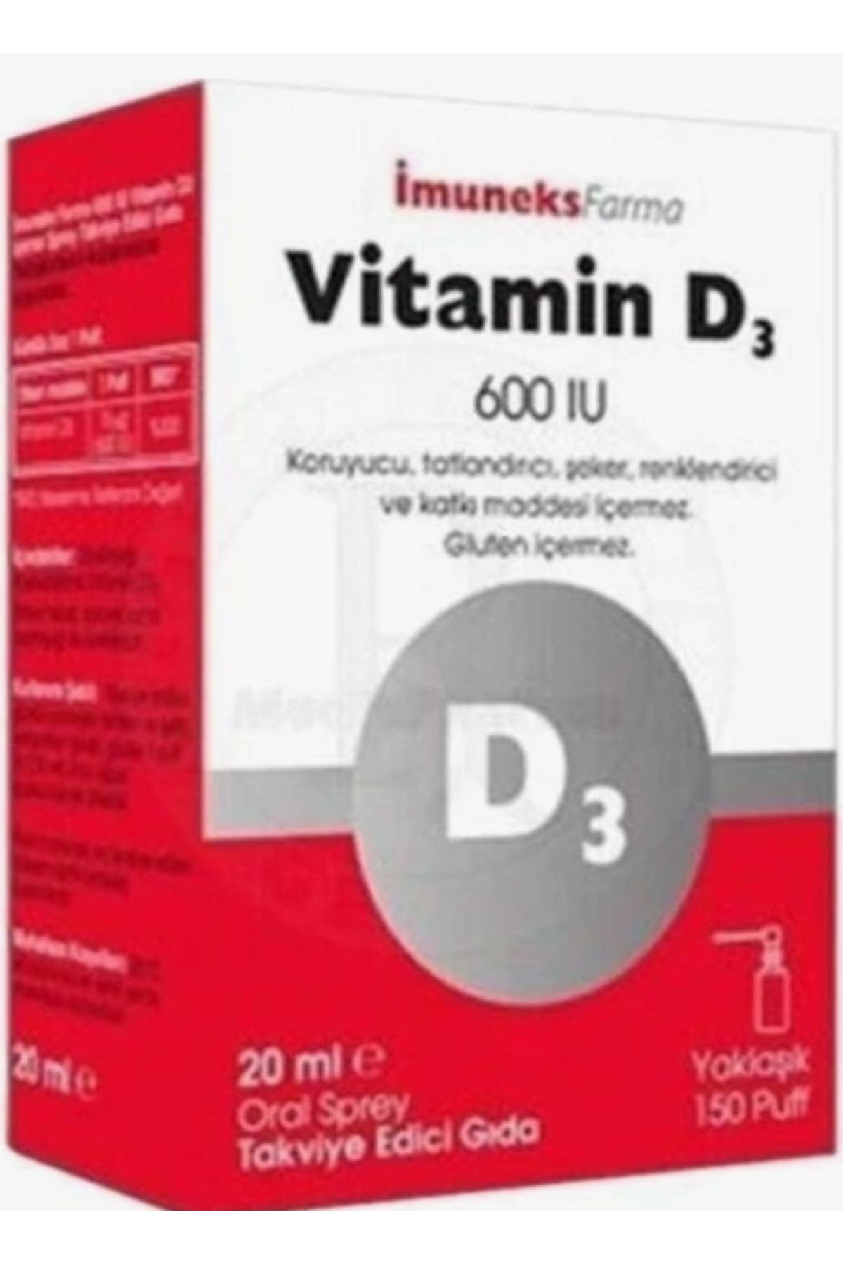 Imuneks Farma Imuneks Vitamin D3 600 Iu 20 ml Sprey