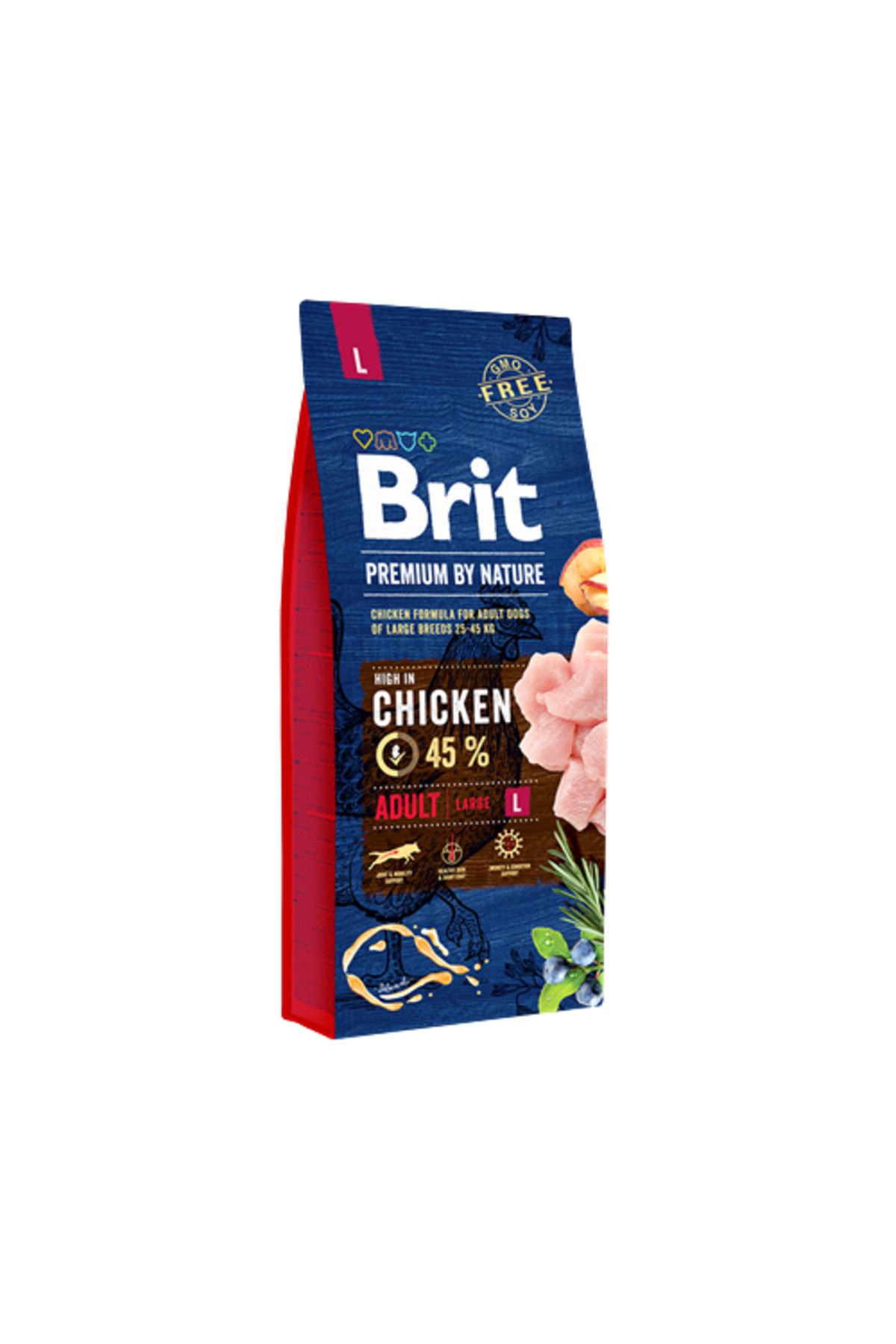 Brit Premium 15 kg By Nature Büyük Irk Yetişkin Köpekler İçin, Tavuk Etli Kuru Mama DRSTR