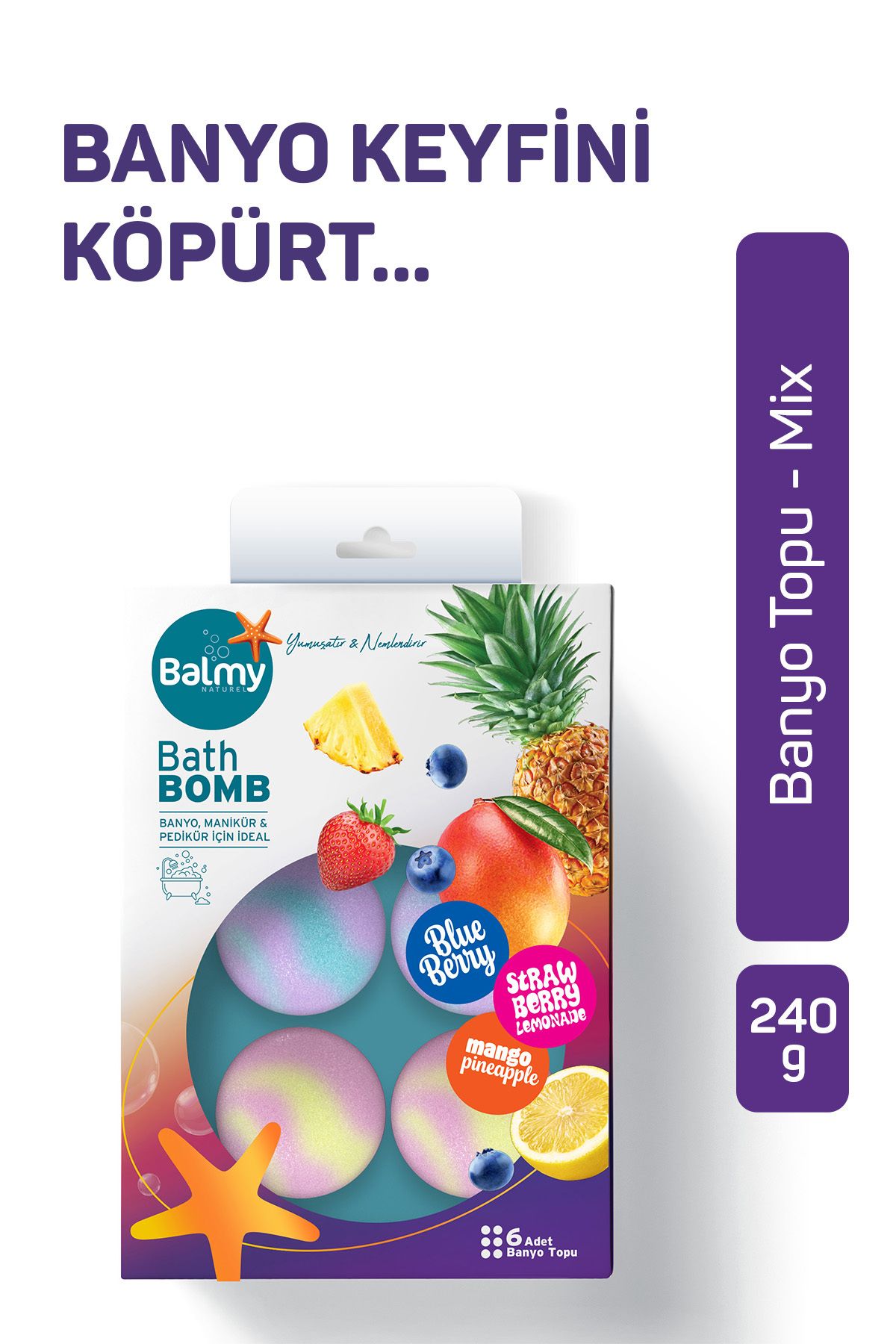 Balmy 6'lı Banyo Topu Seti