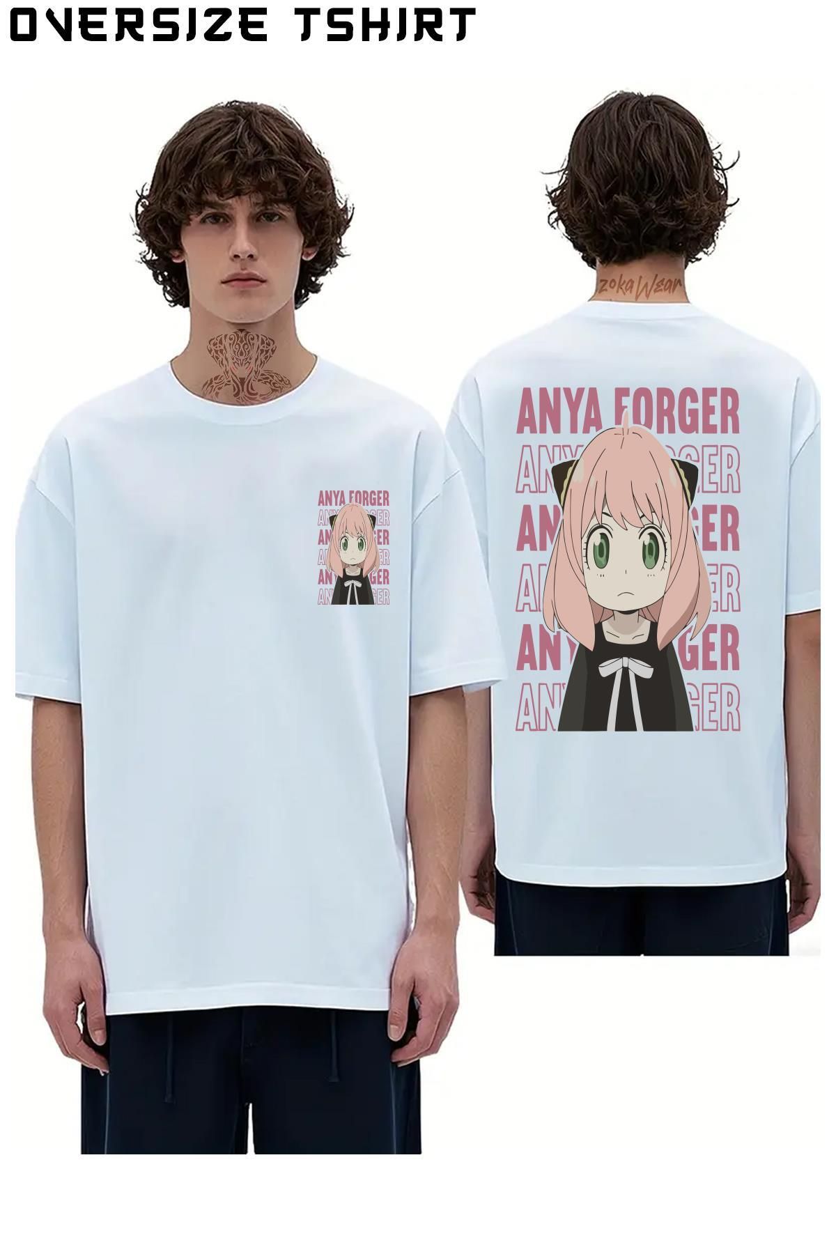 ZOKAWEAR Spy-X-Family-Anya-Forger Sırt Baskılı Oversize Tişört