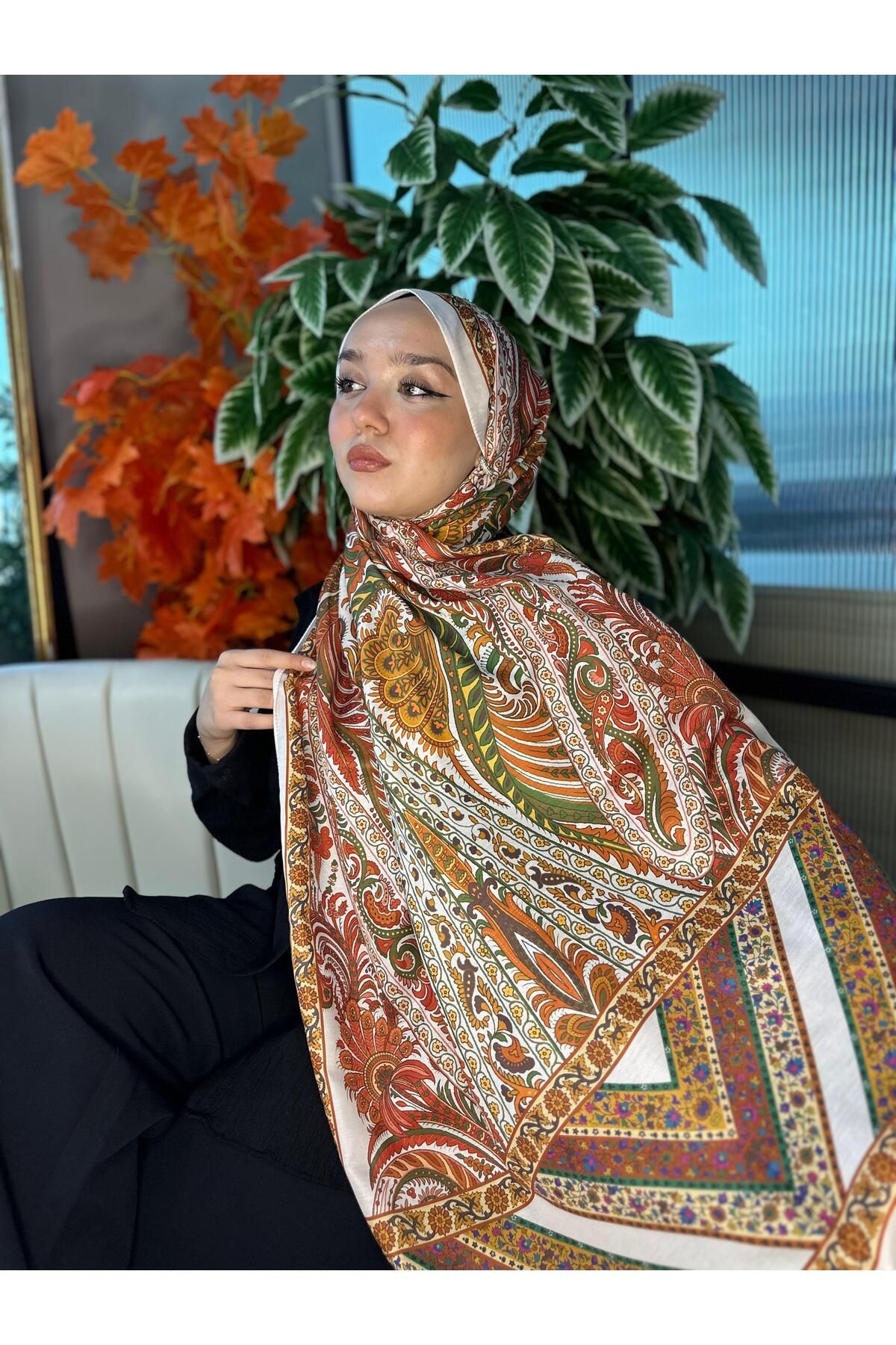 Oxygen Scarfs Etro Desen New Pamuk Soft Şal 23012