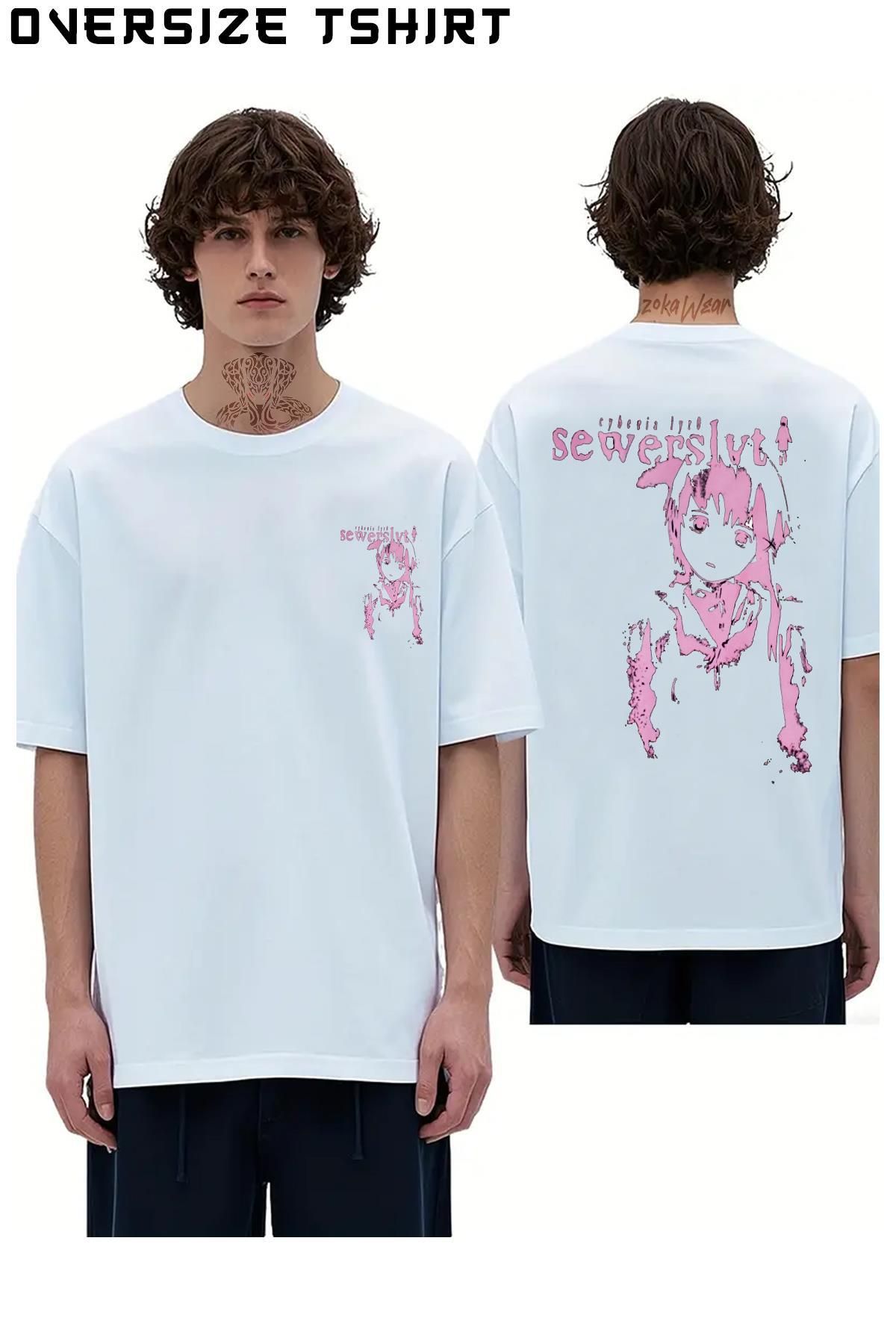 ZOKAWEAR Sewerslvt-Schizofrenia-Besonderes-Geschenk Sırt Baskılı Oversize Tişört
