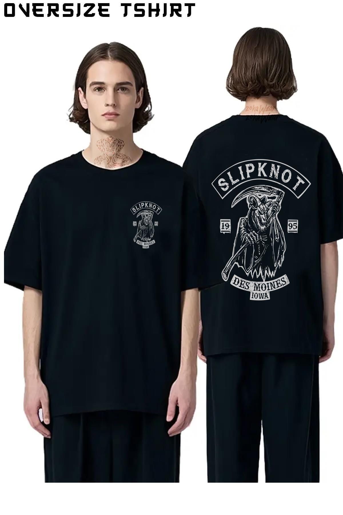 ZOKAWEAR Reaper-Slipknot Sırt Baskılı Oversize Tişört
