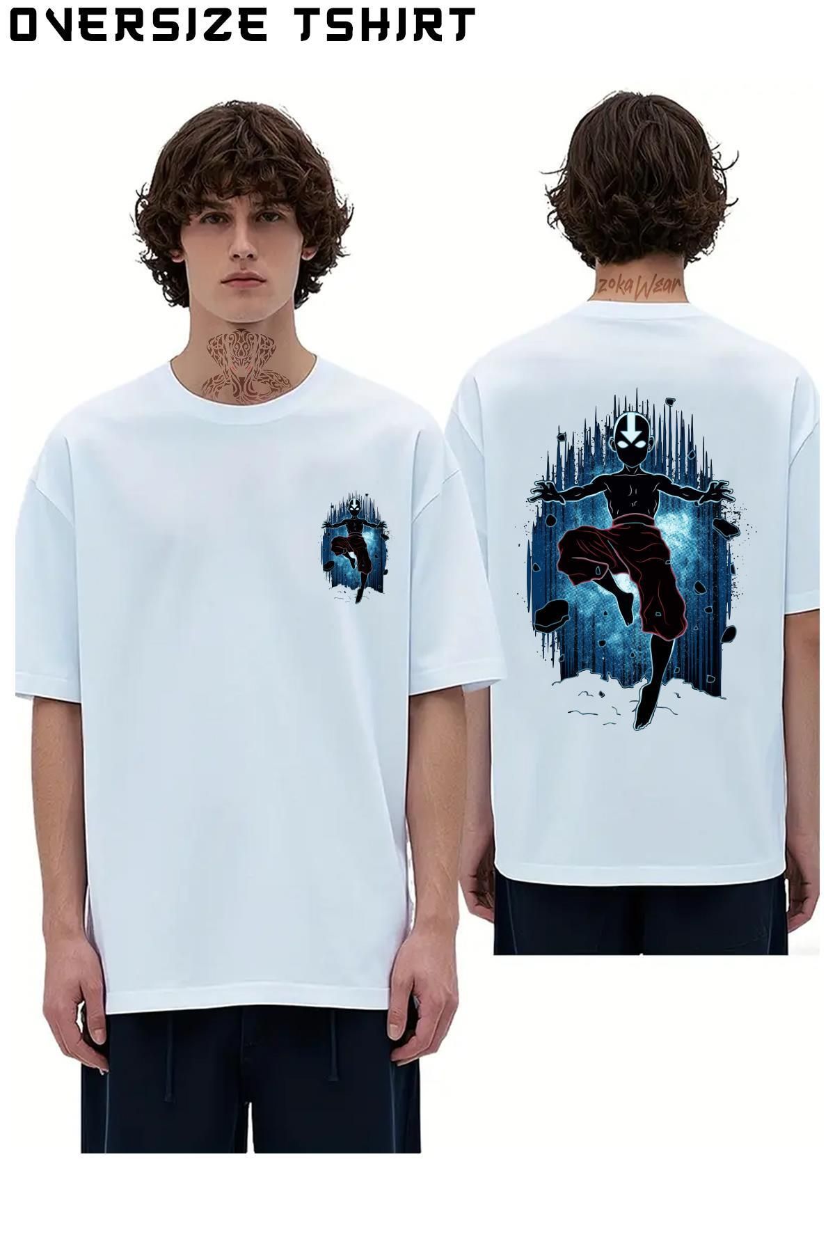 ZOKAWEAR Aang-Avatar Sırt Baskılı Oversize Tişört