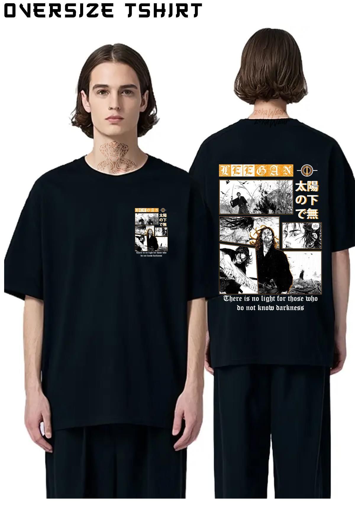 ZOKAWEAR Musashi-Miyamoto-Vagabond-Samurai Sırt Baskılı Oversize Tişört