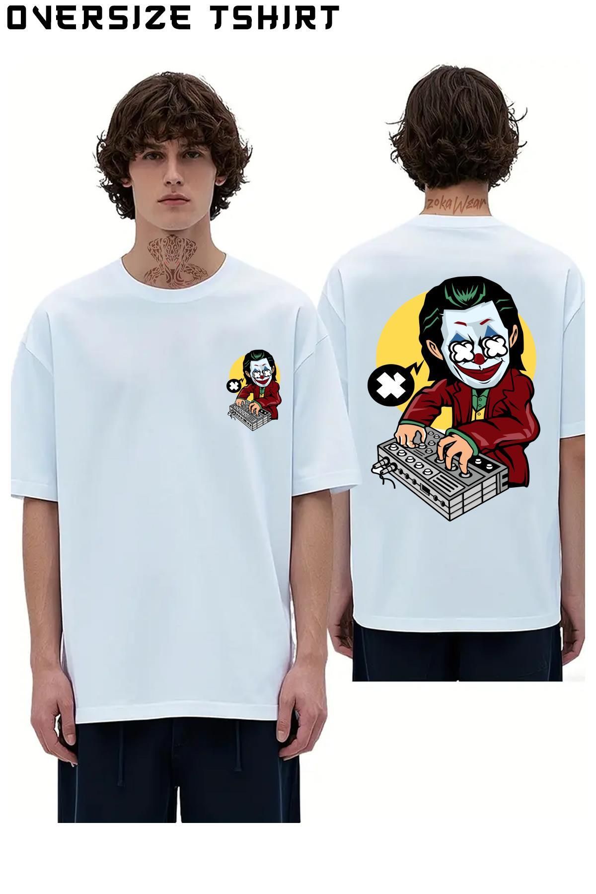 ZOKAWEAR Poker-Dj Sırt Baskılı Oversize Tişört