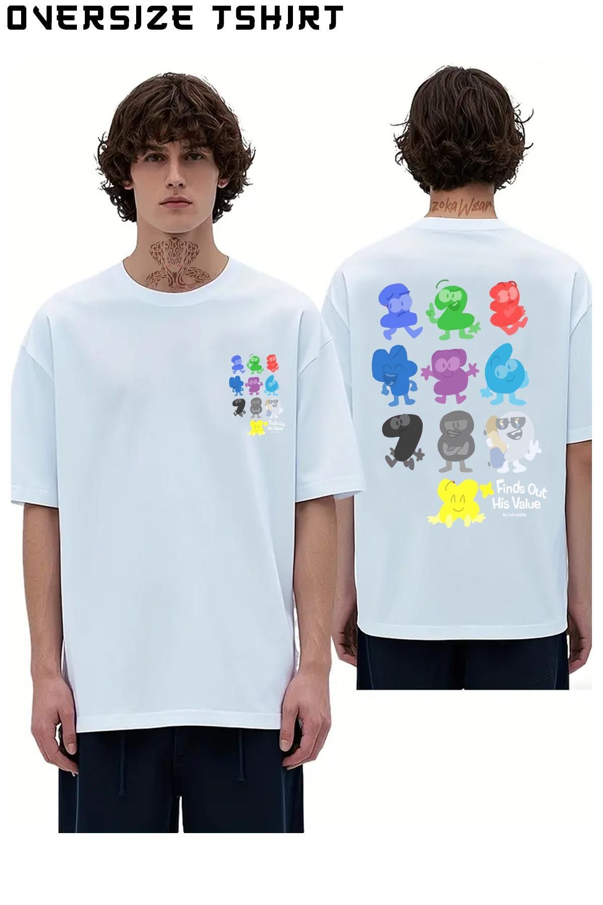 ZOKAWEAR BFDI-X-Finds-Out-His-Value-Cast-2 Sırt Baskılı Oversize Tişört