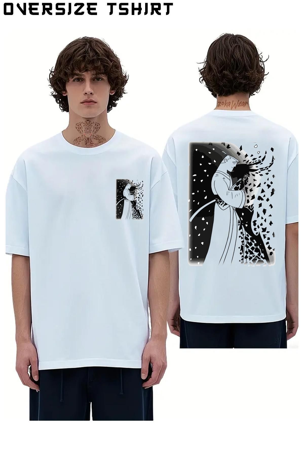 ZOKAWEAR Samurai-Jack Sırt Baskılı Oversize Tişört
