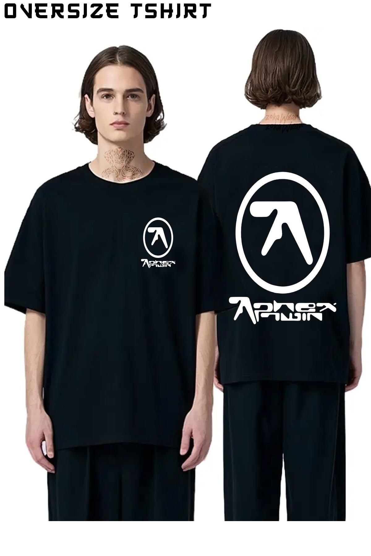 ZOKAWEAR Aphex-Twin-Özel Sırt Baskılı Oversize Tişört