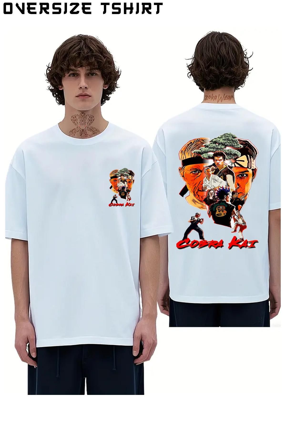 ZOKAWEAR Cobra-Kai-v5 Sırt Baskılı Oversize Tişört