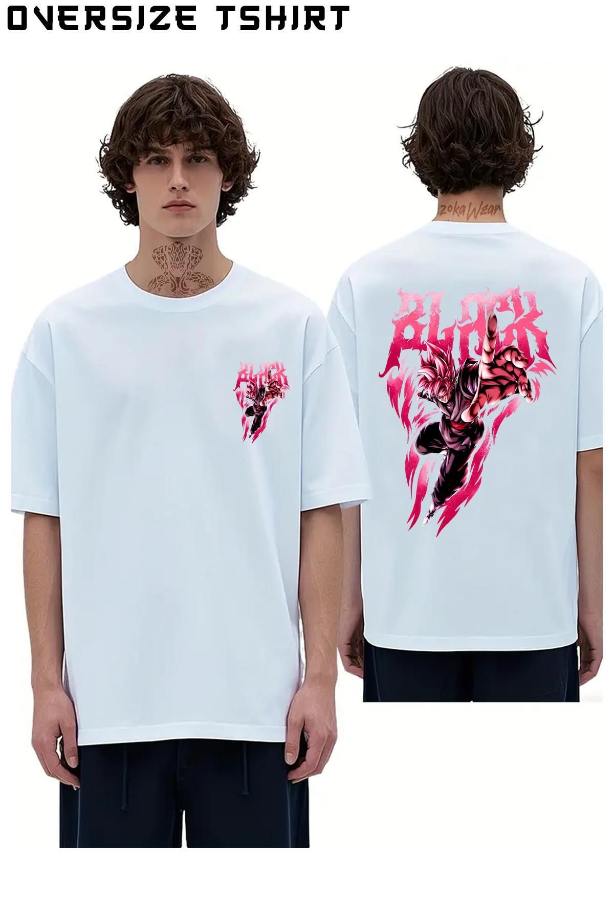 ZOKAWEAR Goku-Black Sırt Baskılı Oversize Tişört