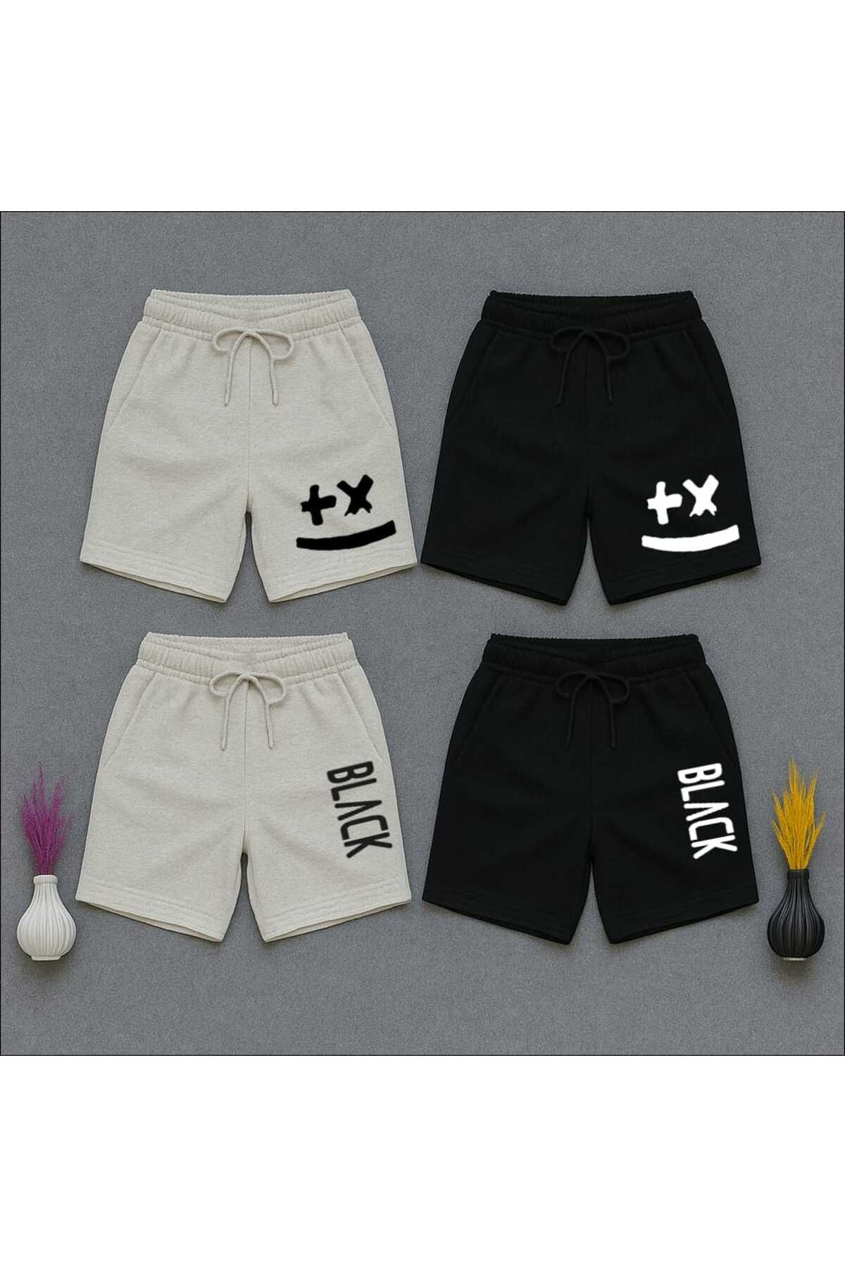 NETTENSTORE 4 LÜ SET ERKEK BASKILI RAHAT ŞORT