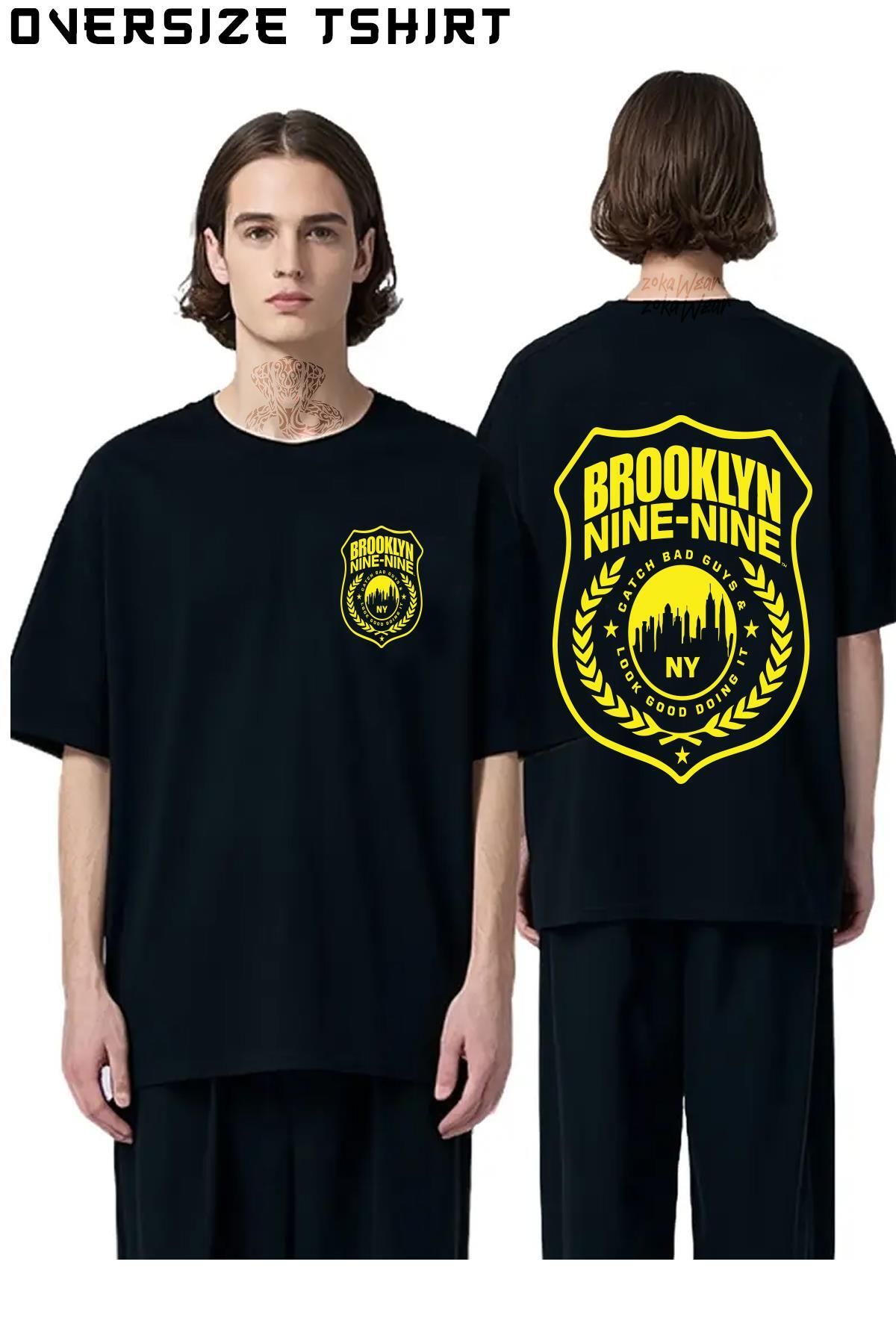 ZOKAWEAR brooklyn-99-merch Sırt Baskılı Oversize Tişört