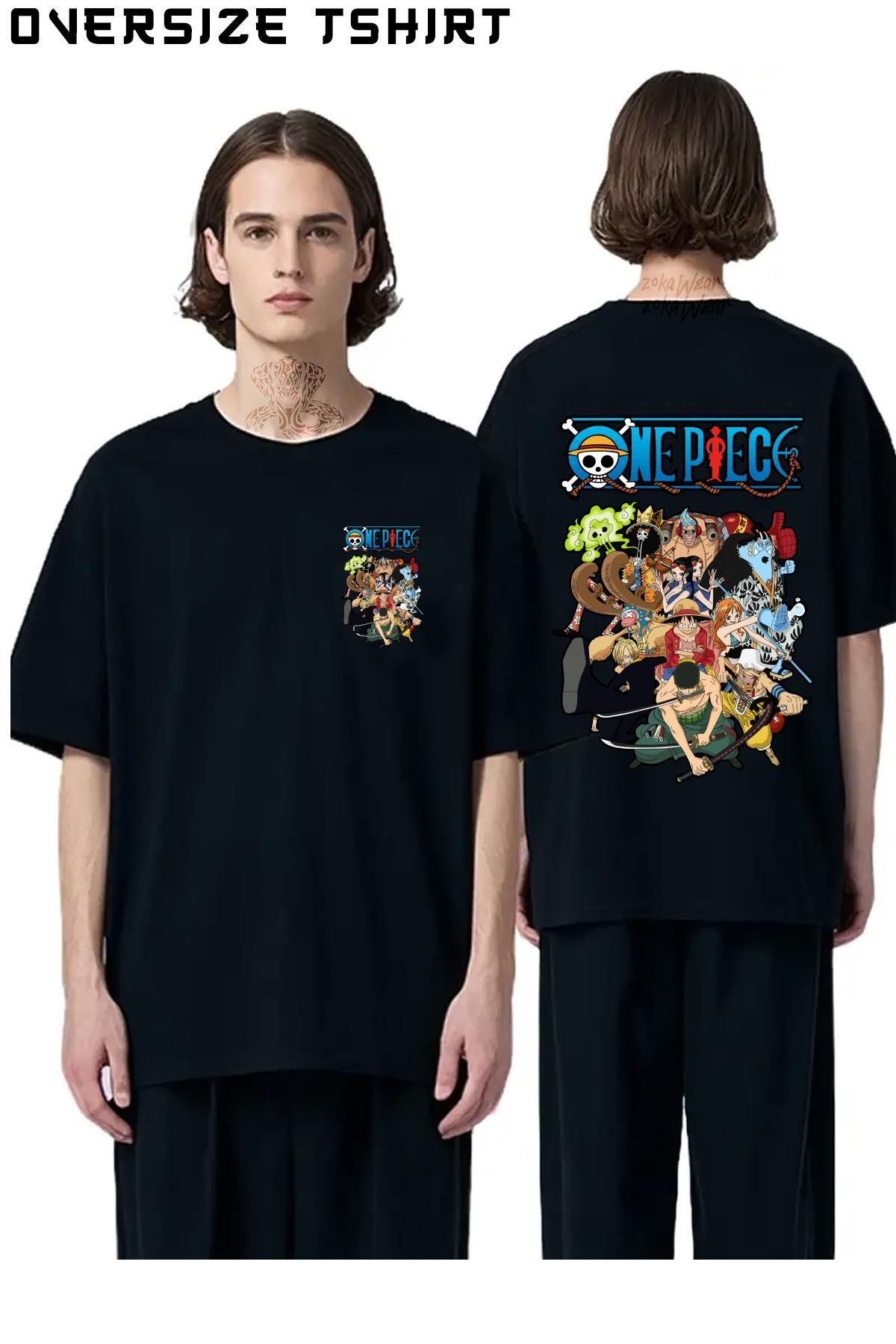 ZOKAWEAR one-piece-v2 Sırt Baskılı Oversize Tişört
