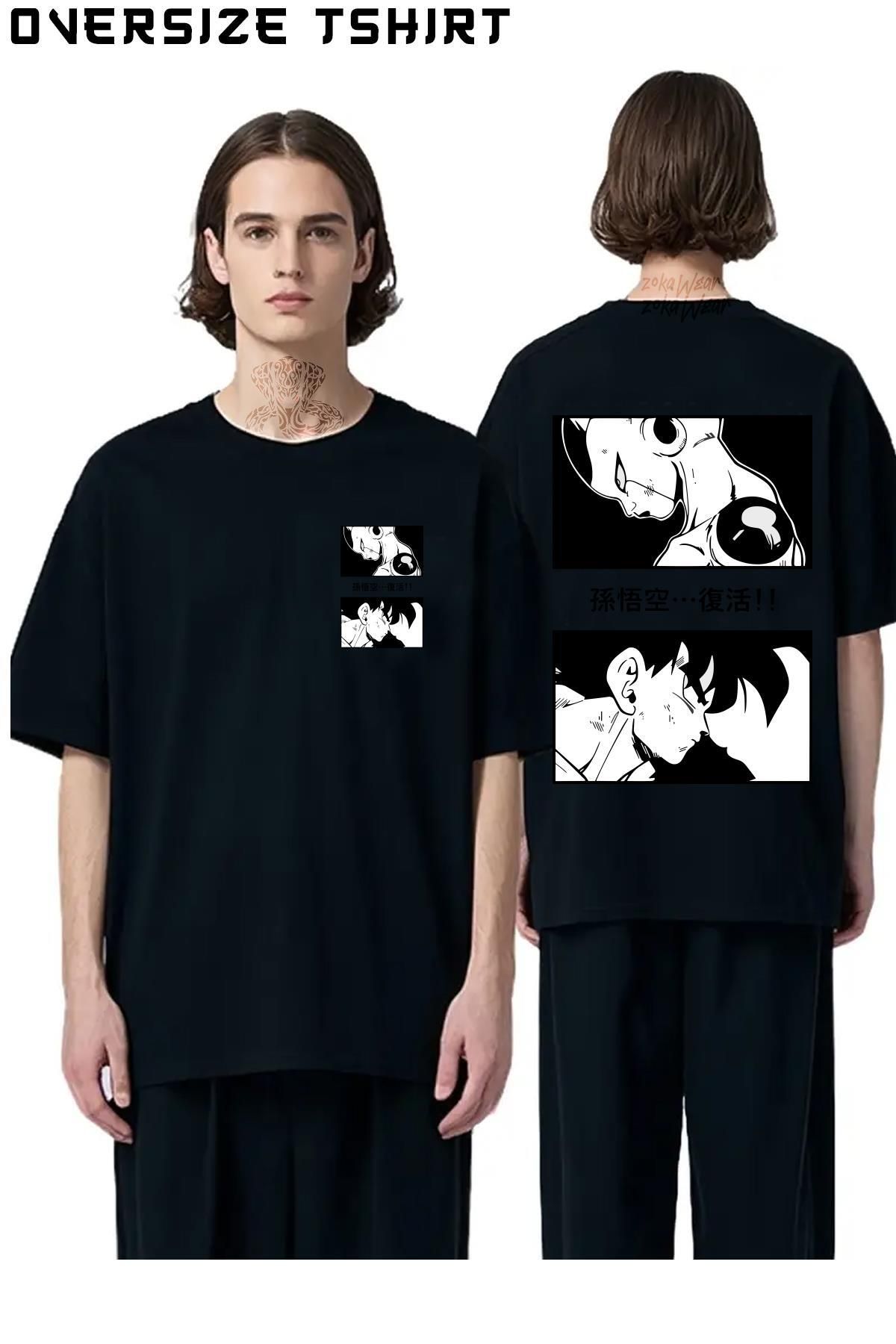 ZOKAWEAR Dragon-Ball2 Sırt Baskılı Oversize Tişört