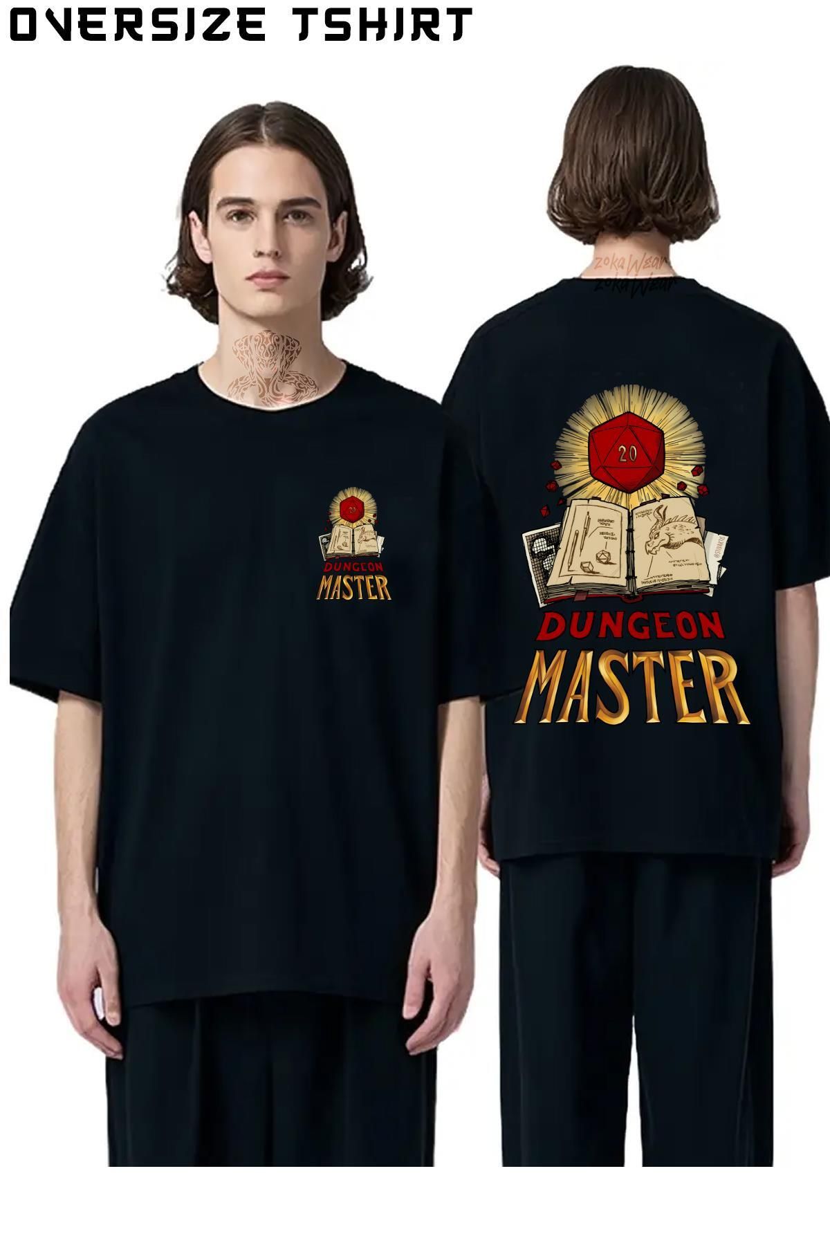 ZOKAWEAR Dungeon-Master Sırt Baskılı Oversize Tişört