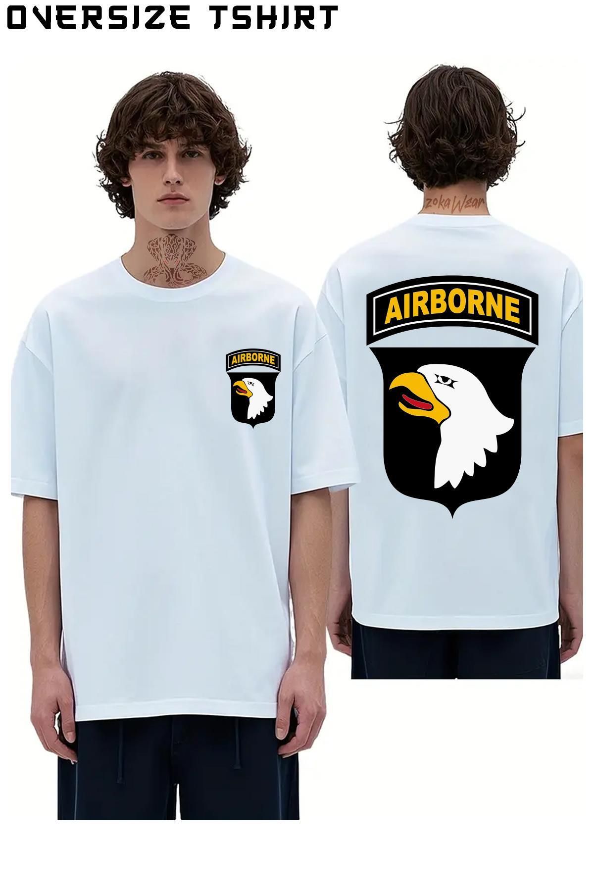 ZOKAWEAR 101st-Airborne-Division-(US-Army) Sırt Baskılı Oversize Tişört