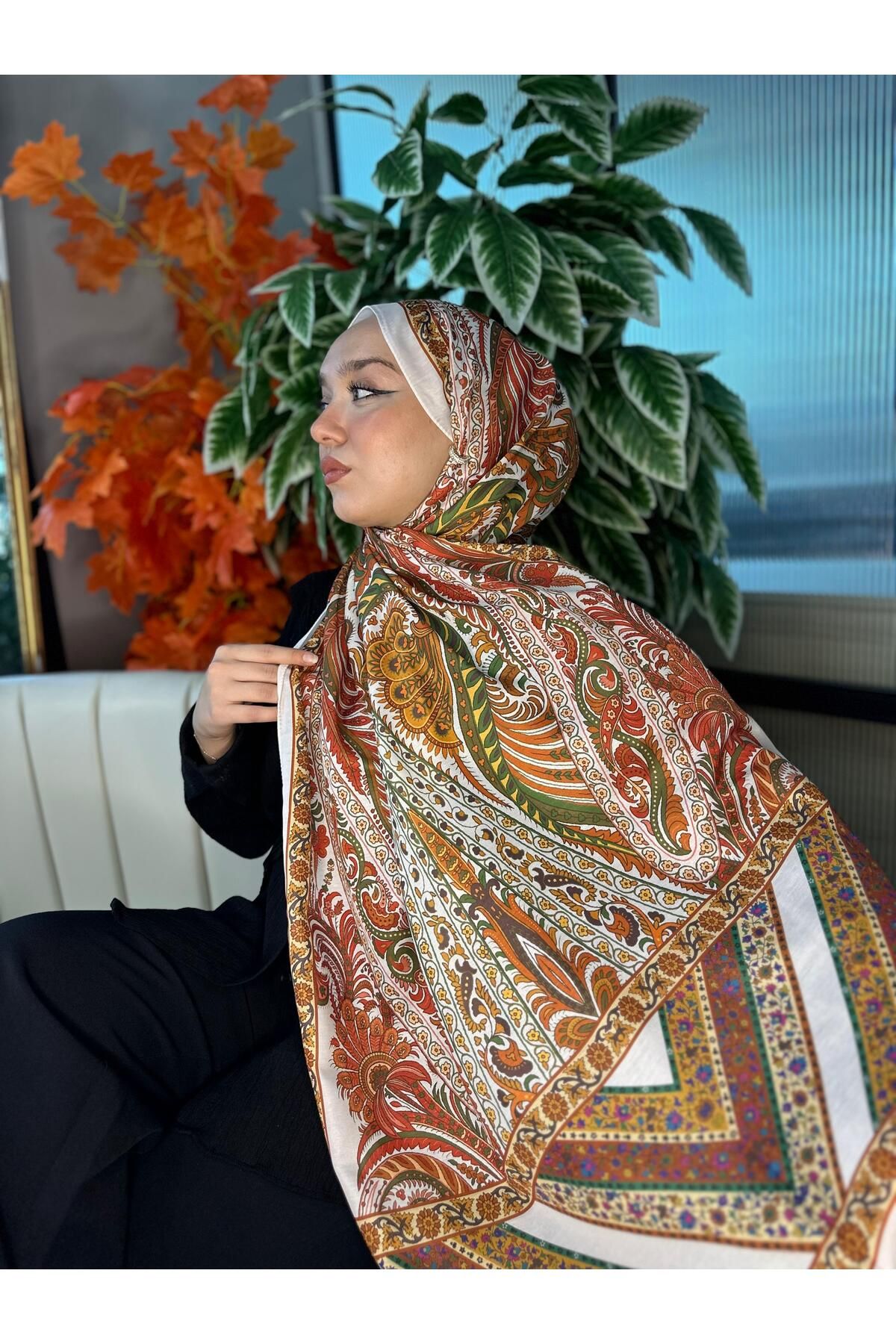 Oxygen Scarfs-Etro Pattern New Cotton Soft Shawl 23012 2