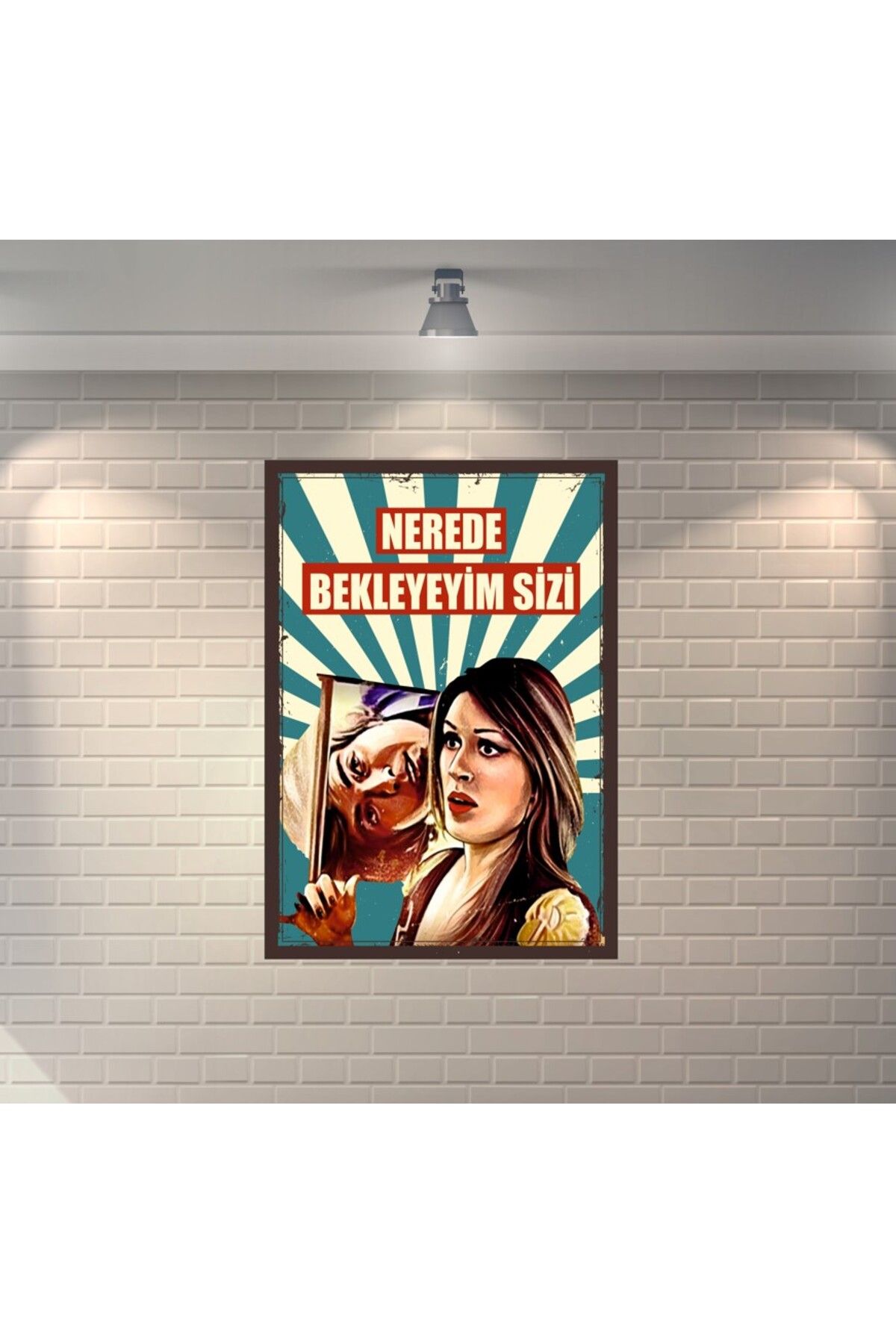 BBO REKLAM Ah Nerede Yeşilçam Retro Ahşap Poster