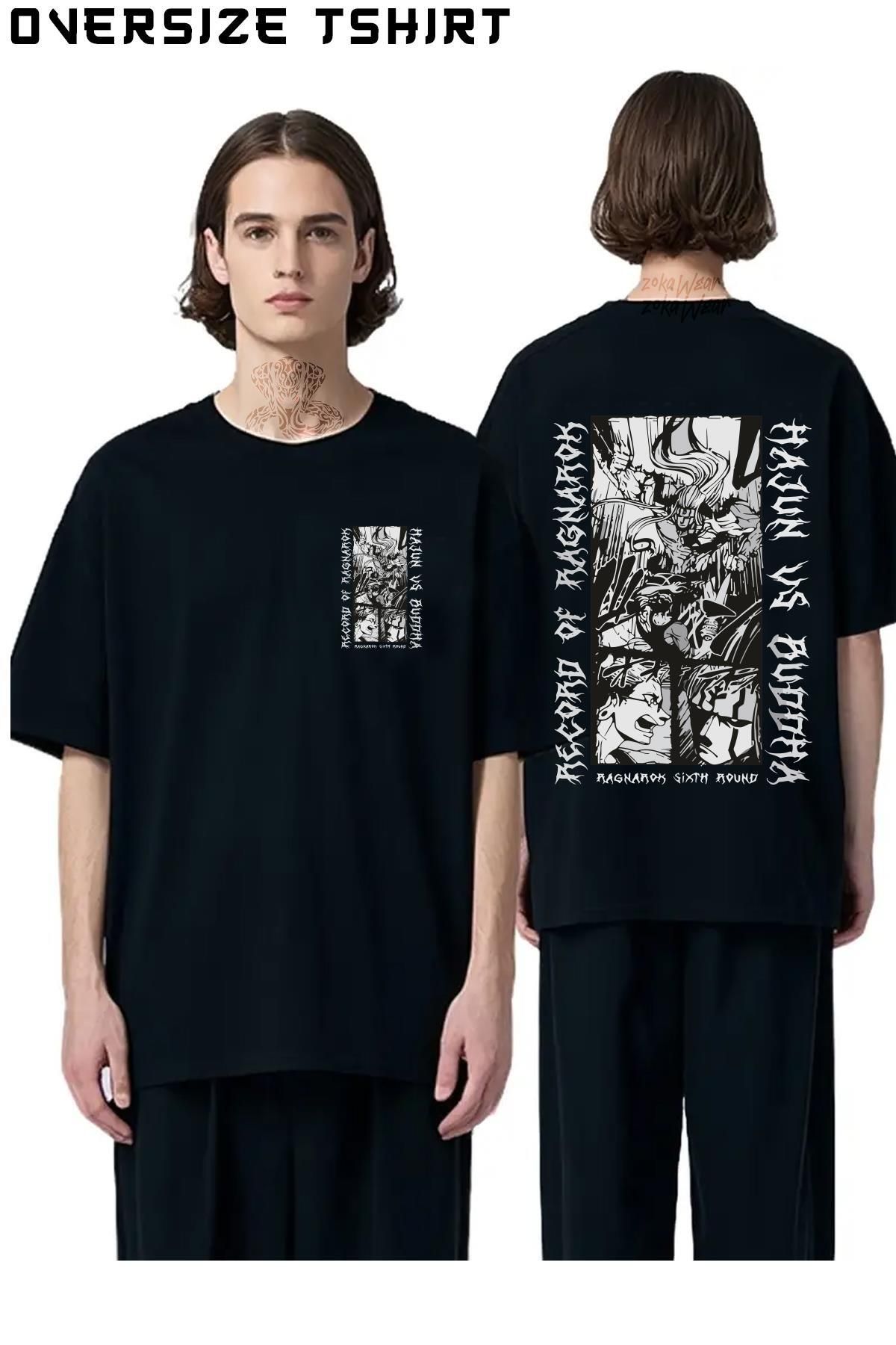 ZOKAWEAR Record-Of-Ragnarok Sırt Baskılı Oversize Tişört