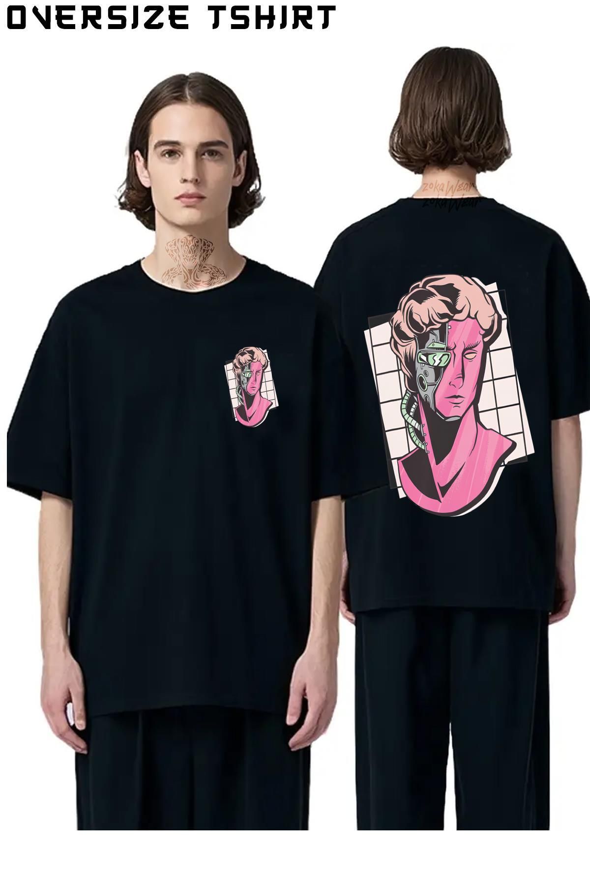 ZOKAWEAR Silüet Sırt Baskılı Oversize Tişört