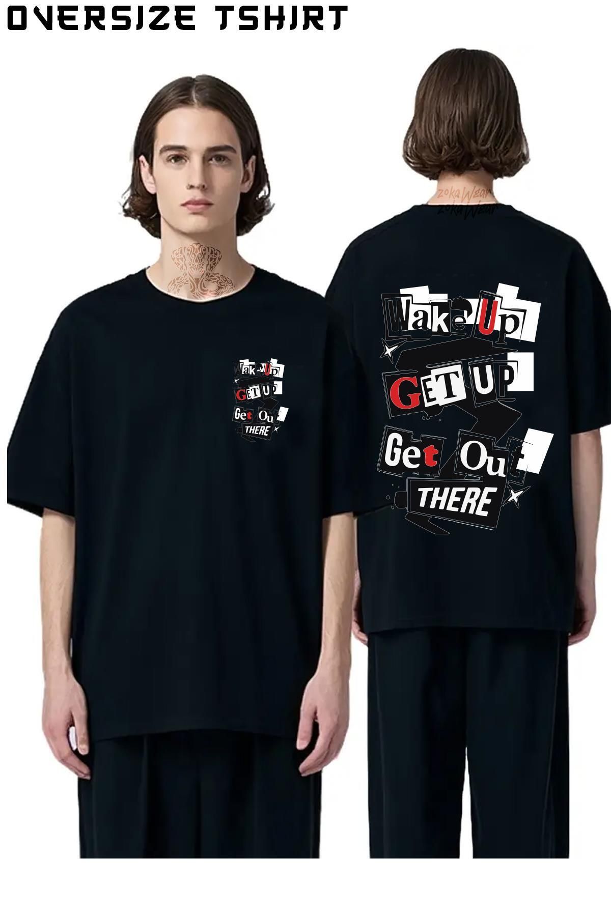 ZOKAWEAR Persona-5 Sırt Baskılı Oversize Tişört