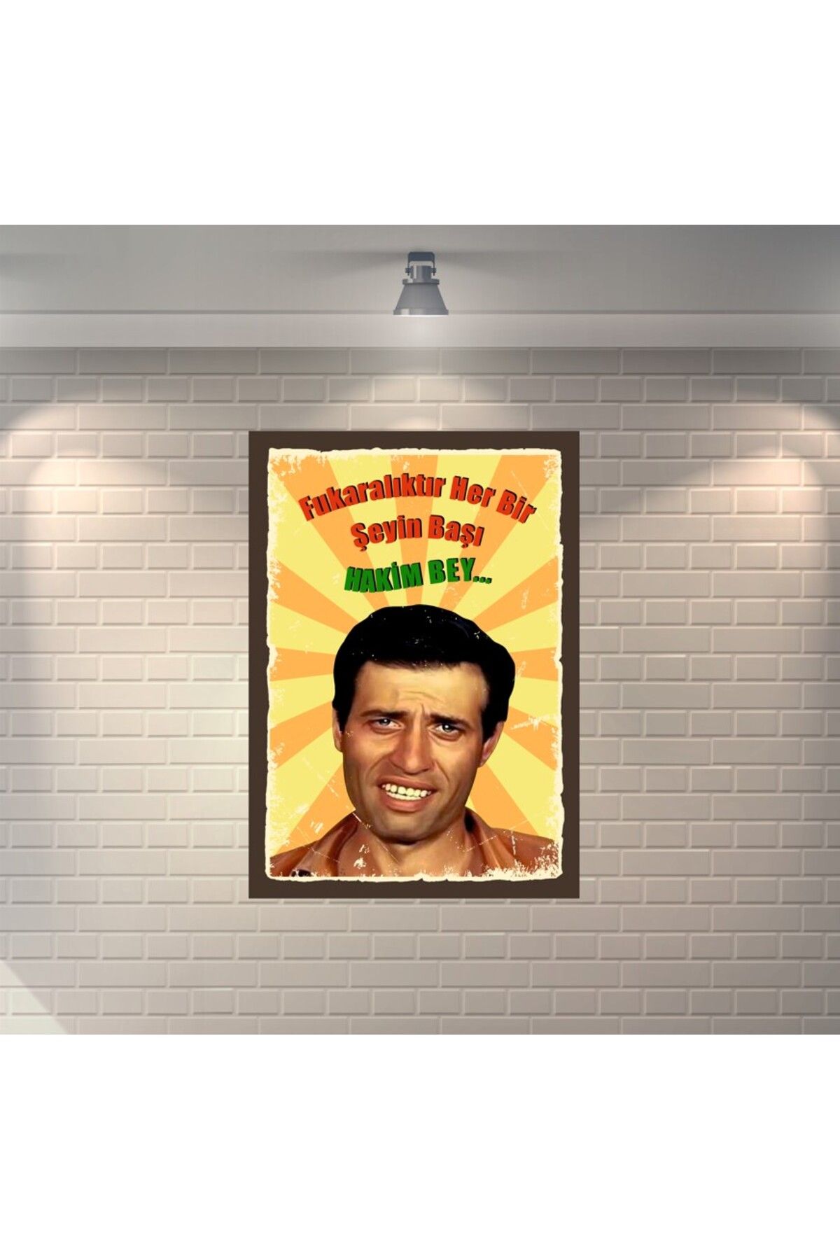 BBO REKLAM Kibar Feyzo Fukaralıktır Her Bir Şeyin Başı Retro Ahşap Poster