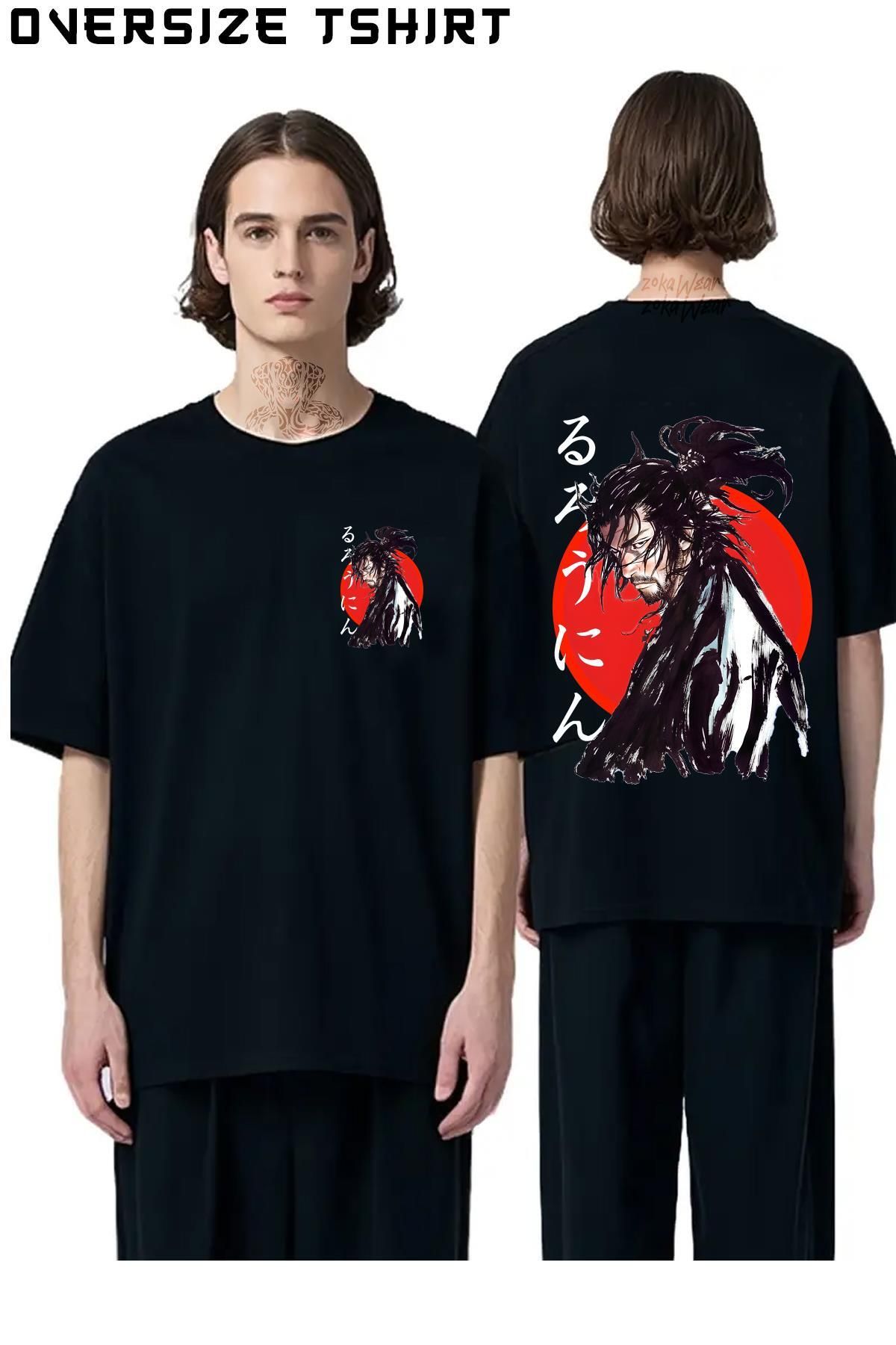 ZOKAWEAR Miyamoto-Musashi Sırt Baskılı Oversize Tişört