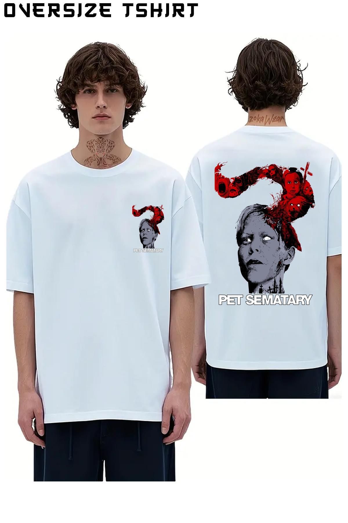 ZOKAWEAR Pet-Sematary Sırt Baskılı Oversize Tişört