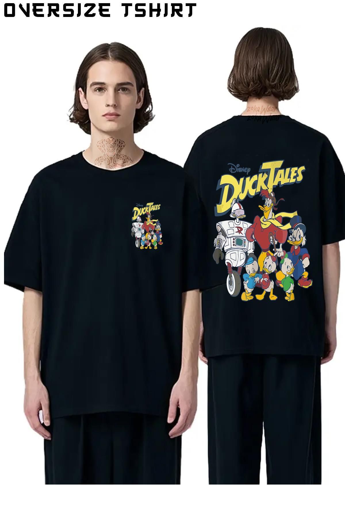 ZOKAWEAR Ducktales Sırt Baskılı Oversize Tişört