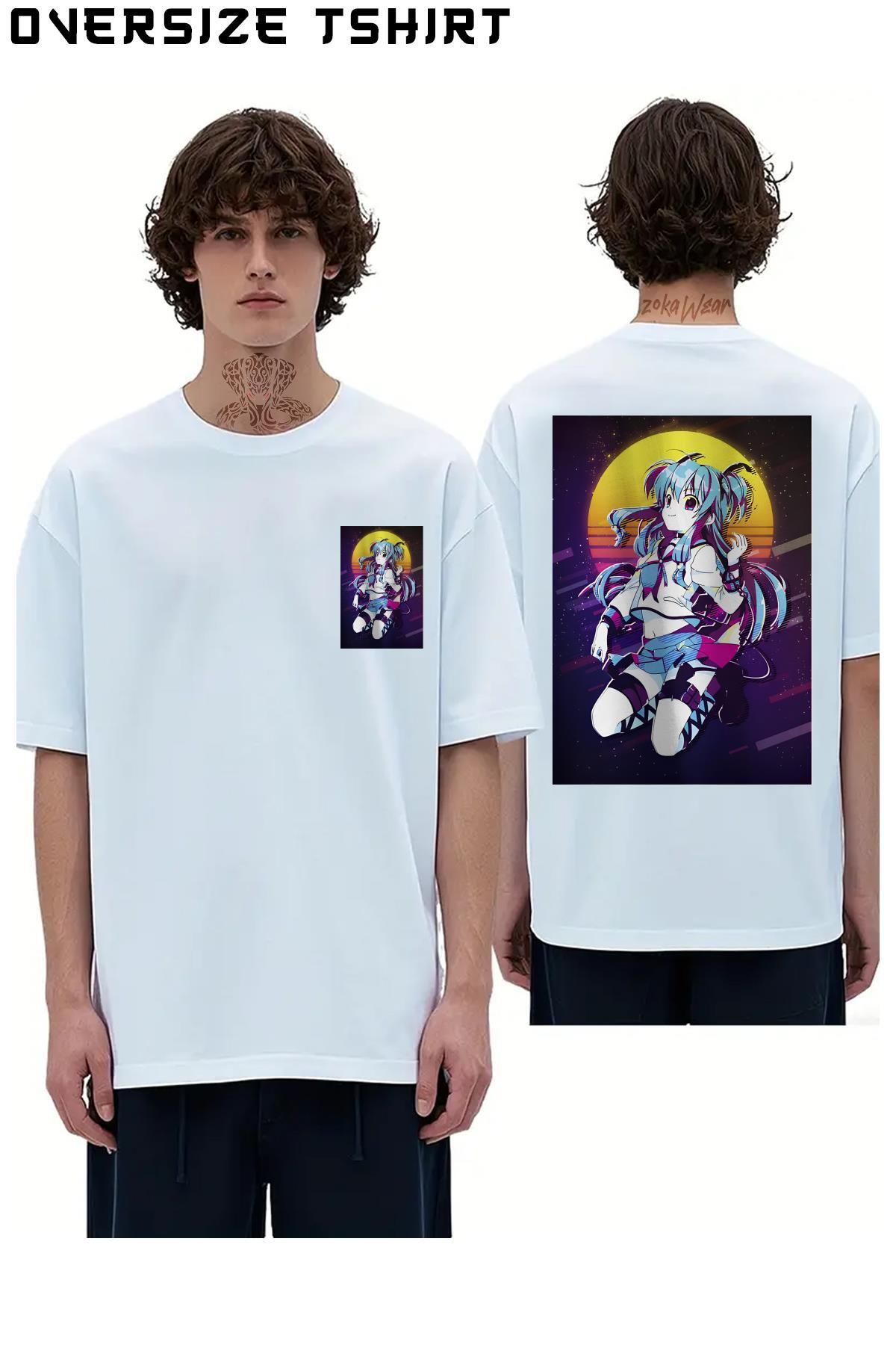 ZOKAWEAR Sword-Art-Online Sırt Baskılı Oversize Tişört