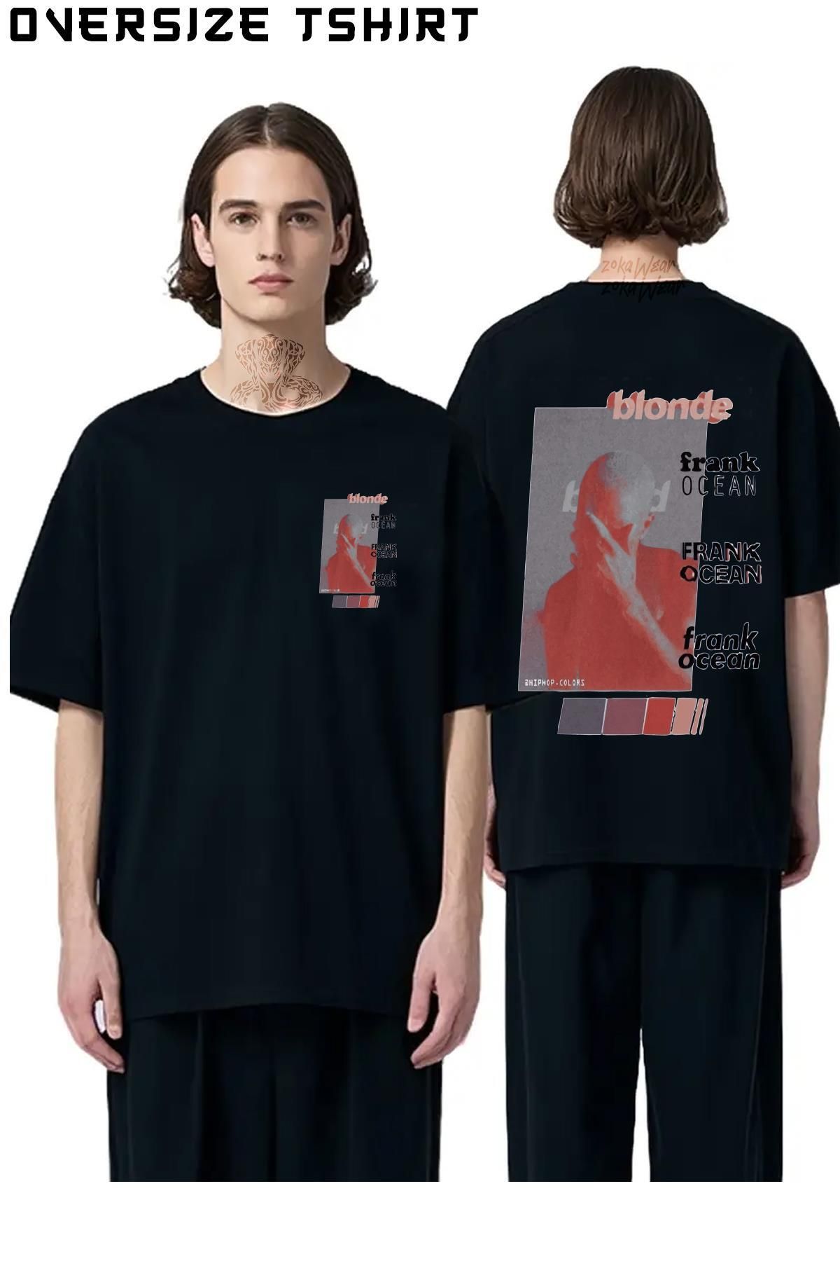 ZOKAWEAR Frank-Ocean-4 Sırt Baskılı Oversize Tişört