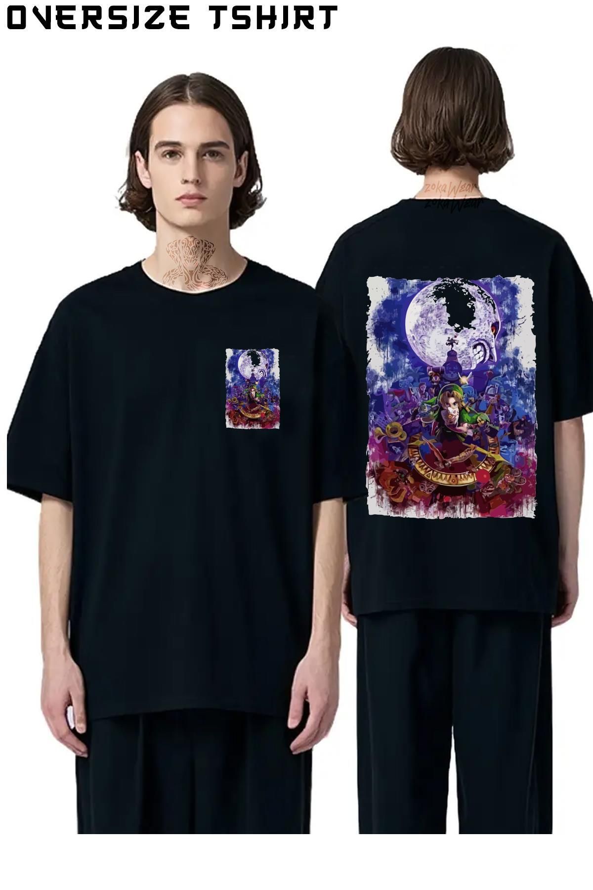 ZOKAWEAR The-Legend-Of-Zelda-v2 Sırt Baskılı Oversize Tişört