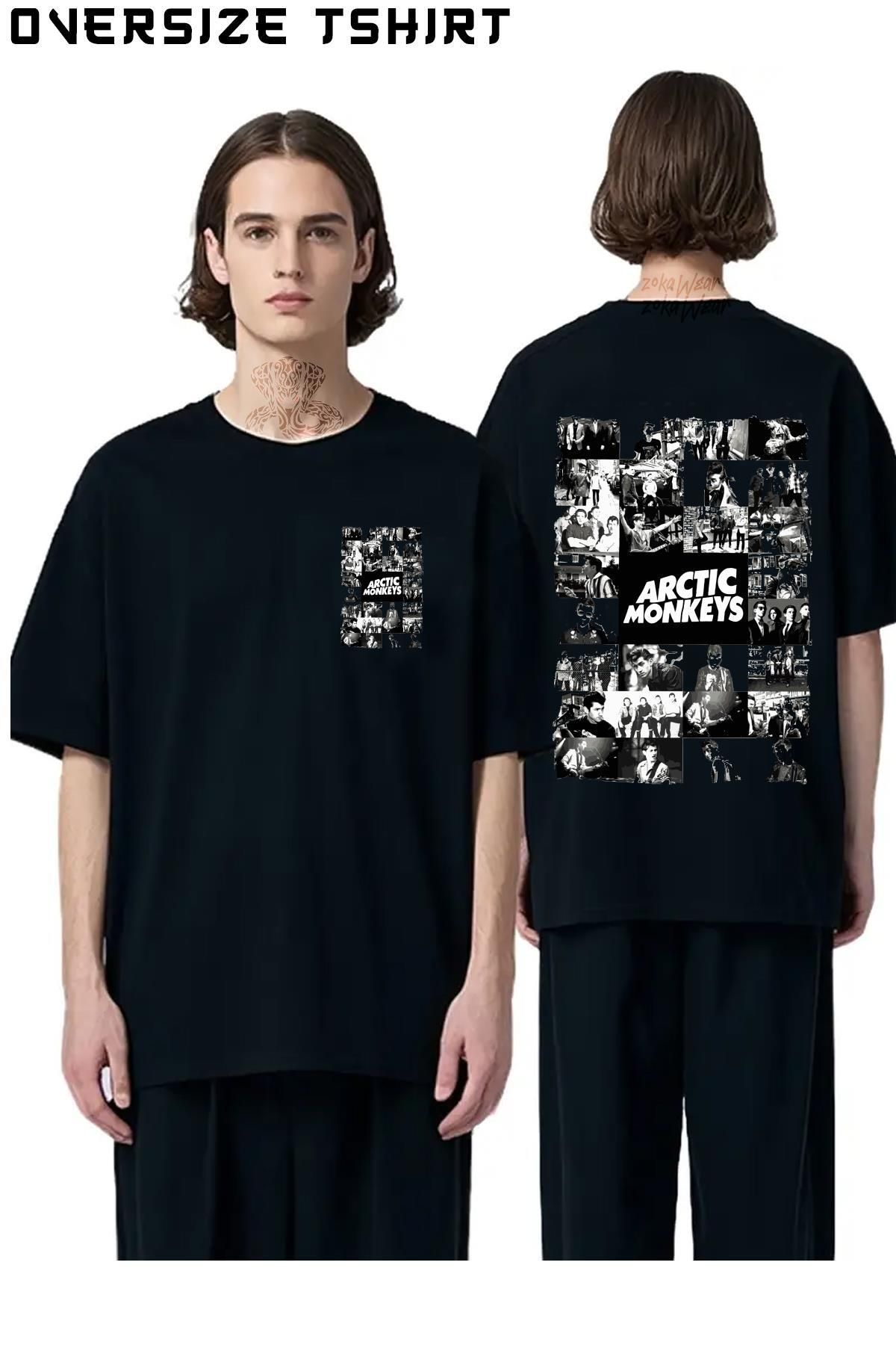ZOKAWEAR Arctic-Monkeys-v2 Sırt Baskılı Oversize Tişört