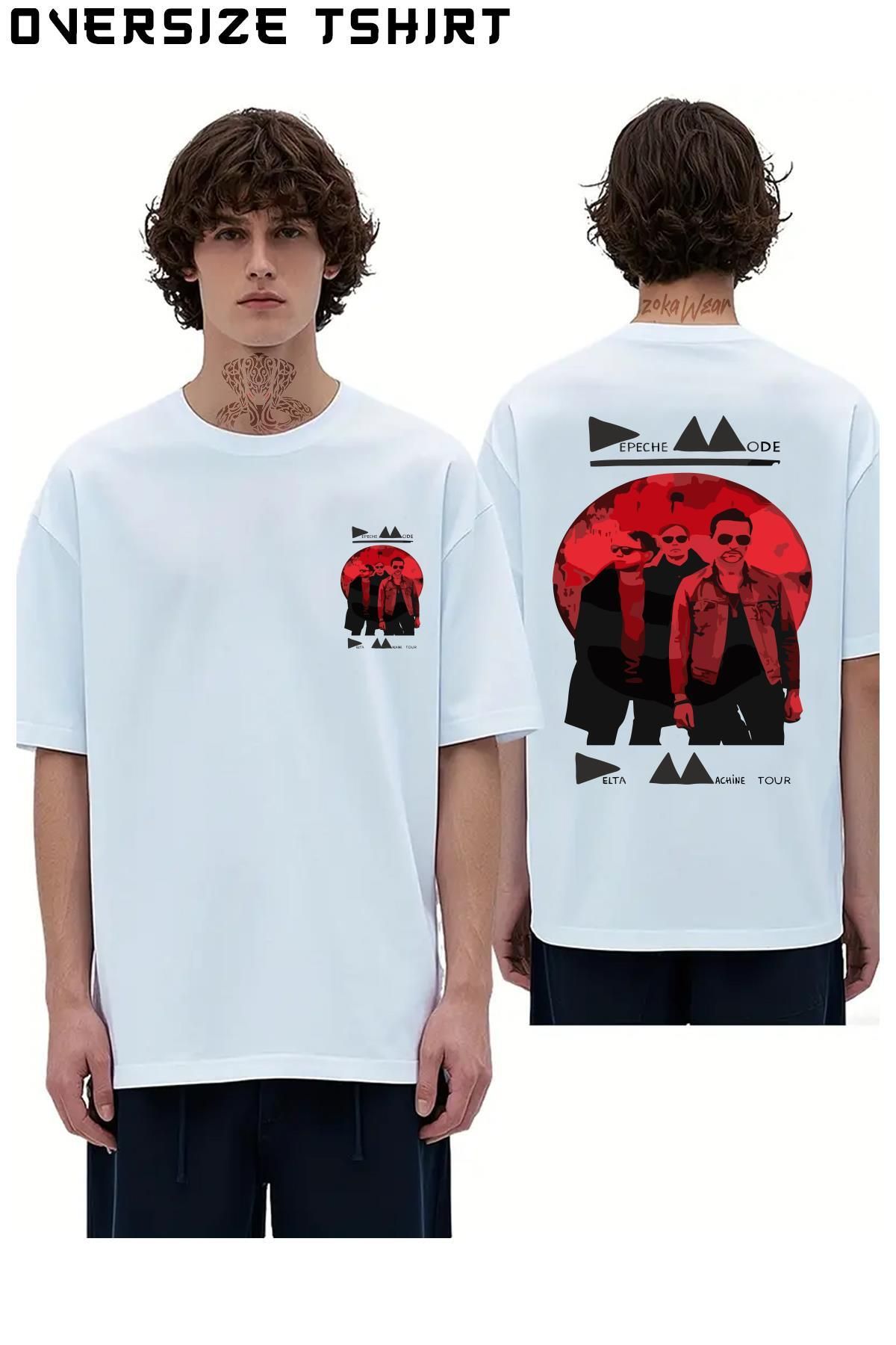 ZOKAWEAR Depeche-Mode-v5 Sırt Baskılı Oversize Tişört