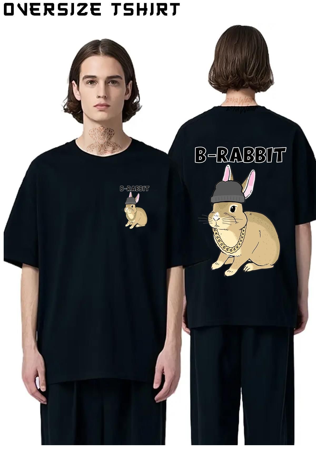ZOKAWEAR B-Rabbit-(Eminem) Sırt Baskılı Oversize Tişört