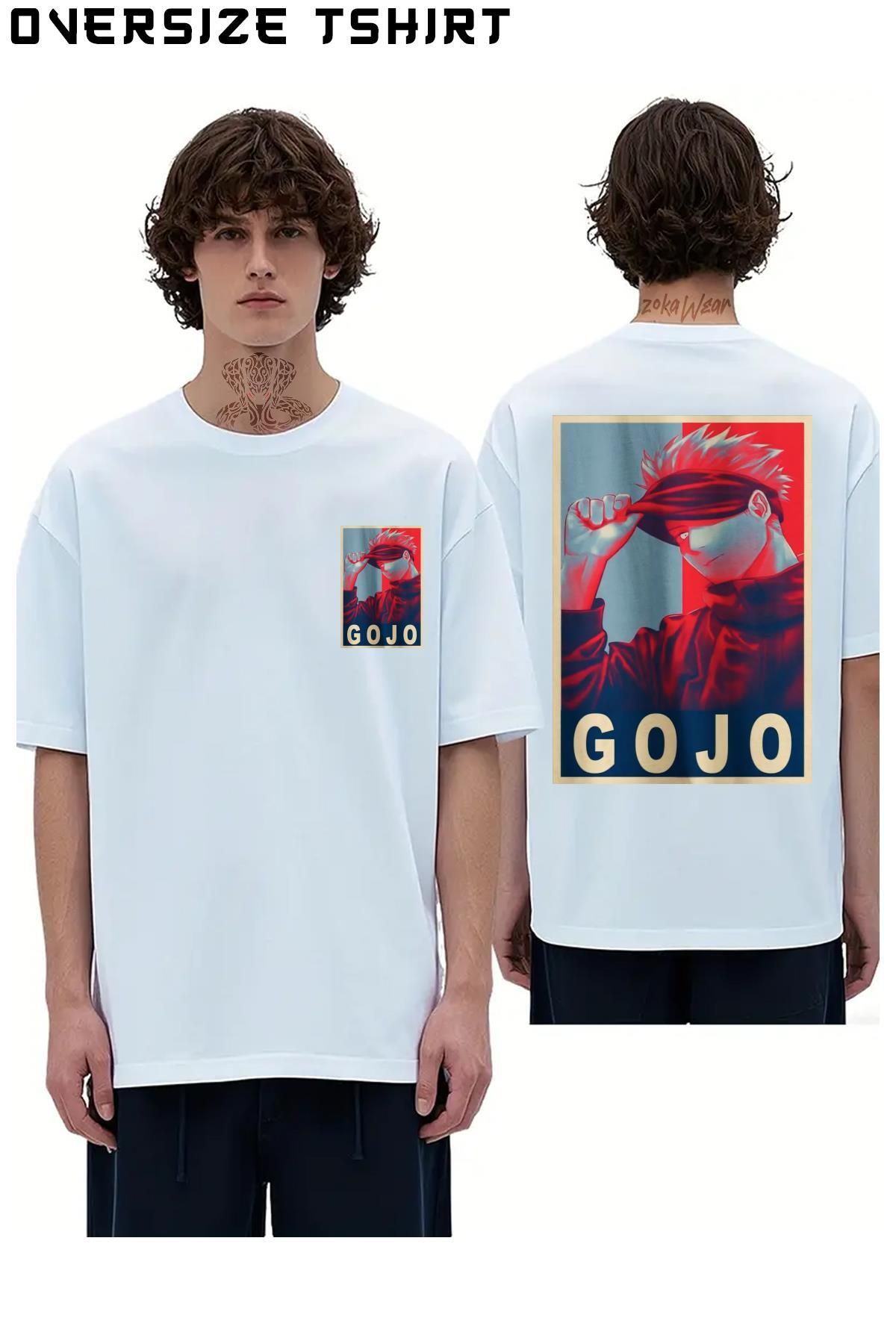 ZOKAWEAR Jujutsu-Kaisen-Satoru-Gojo2 Sırt Baskılı Oversize Tişört