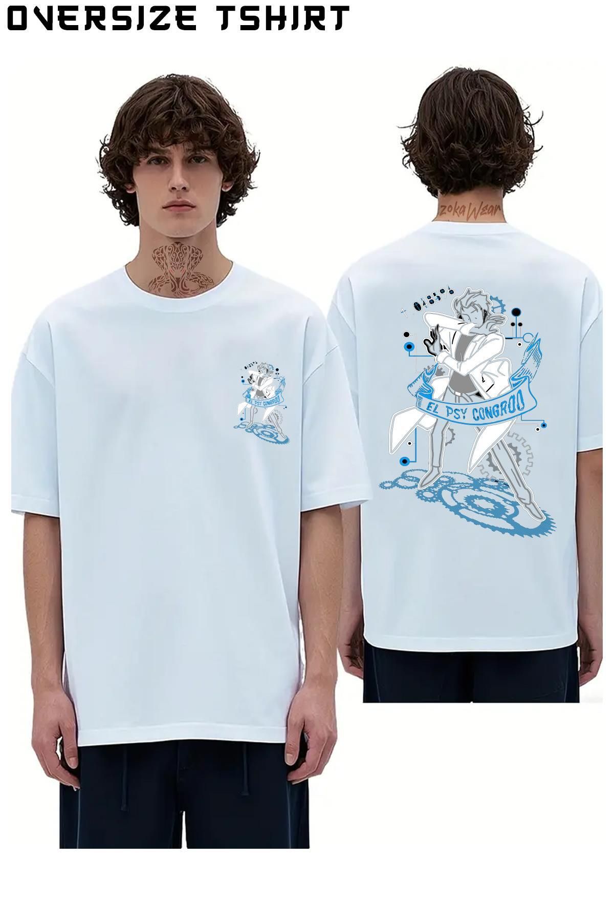 ZOKAWEAR Steins-Gate-El-Psy-Congroo Sırt Baskılı Oversize Tişört