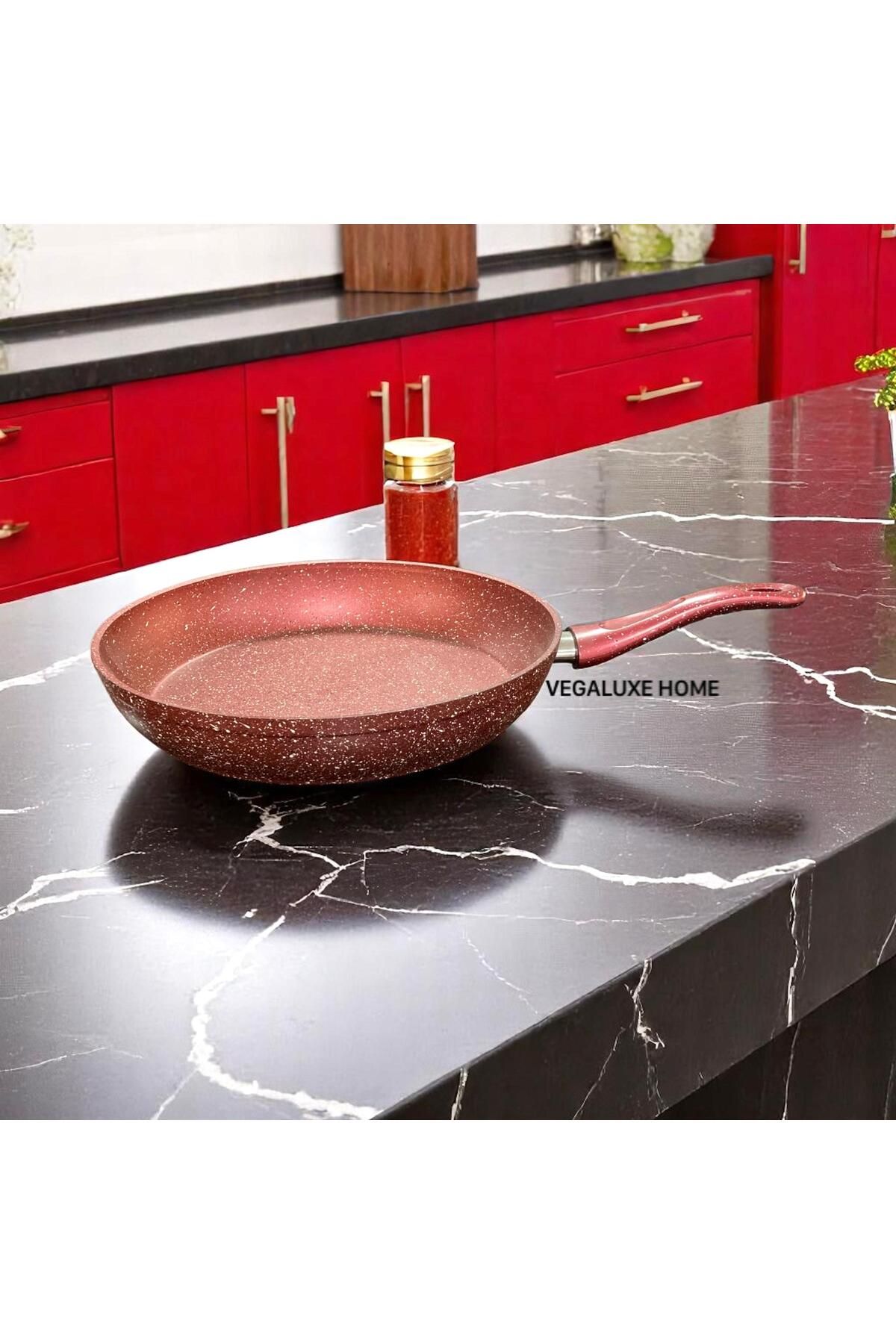 FMS Lüx Granit Çok Amaçlı Tava 32 Cm Kırmızı