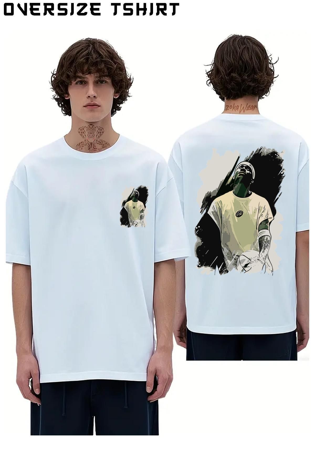 ZOKAWEAR Allen-Iverson-5 Sırt Baskılı Oversize Tişört