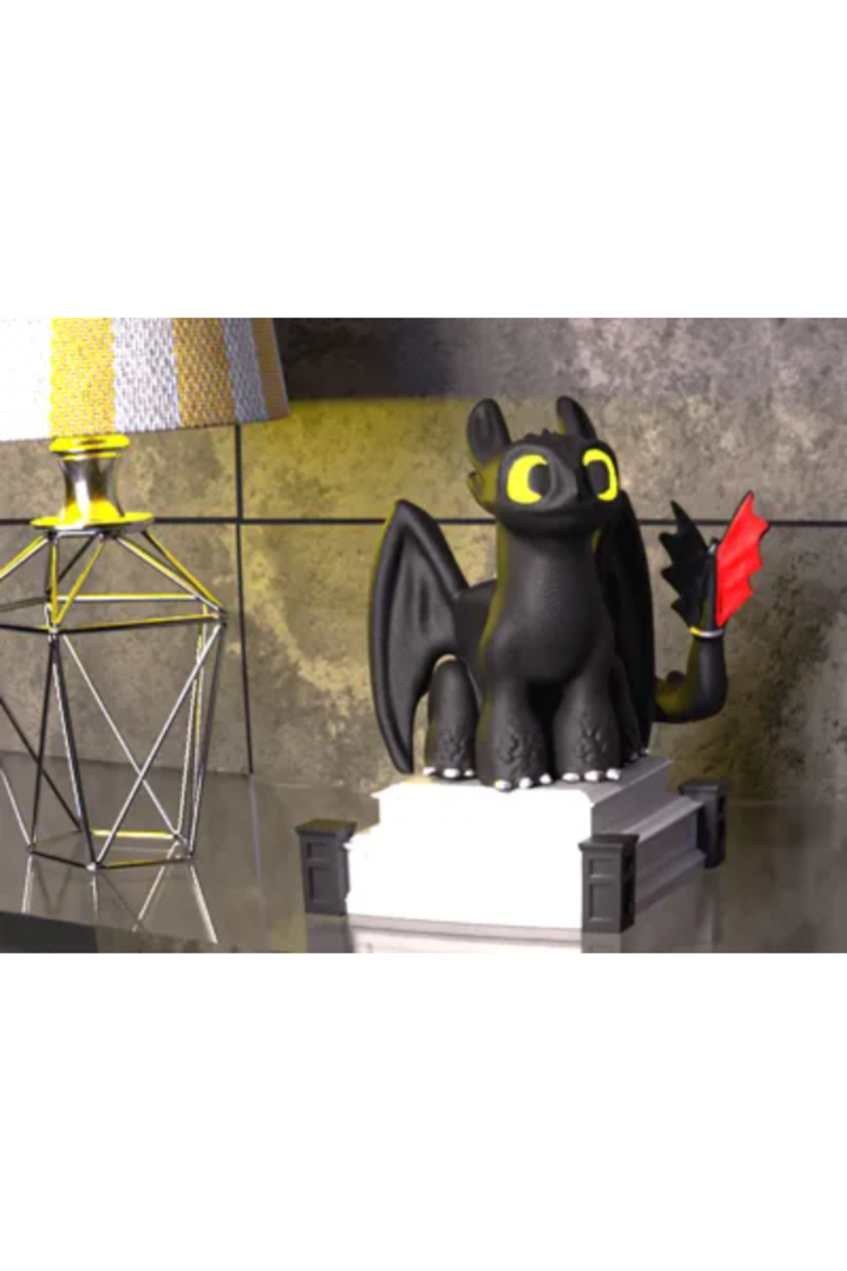 NOMOTHETIC-Night Fury Figure - Original Design 3D Print 2