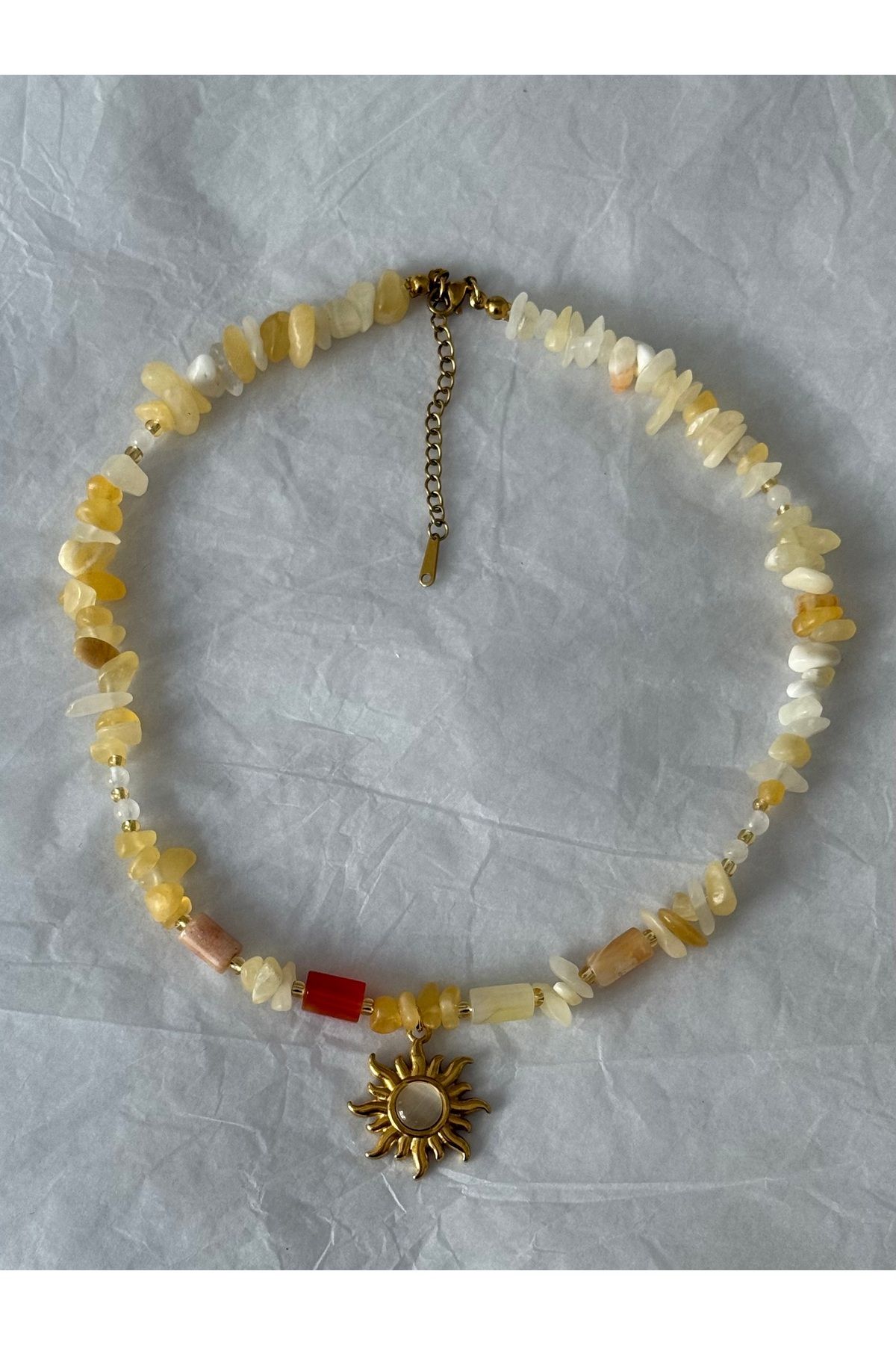 2602atelier Sun Doğaltaş Kolye