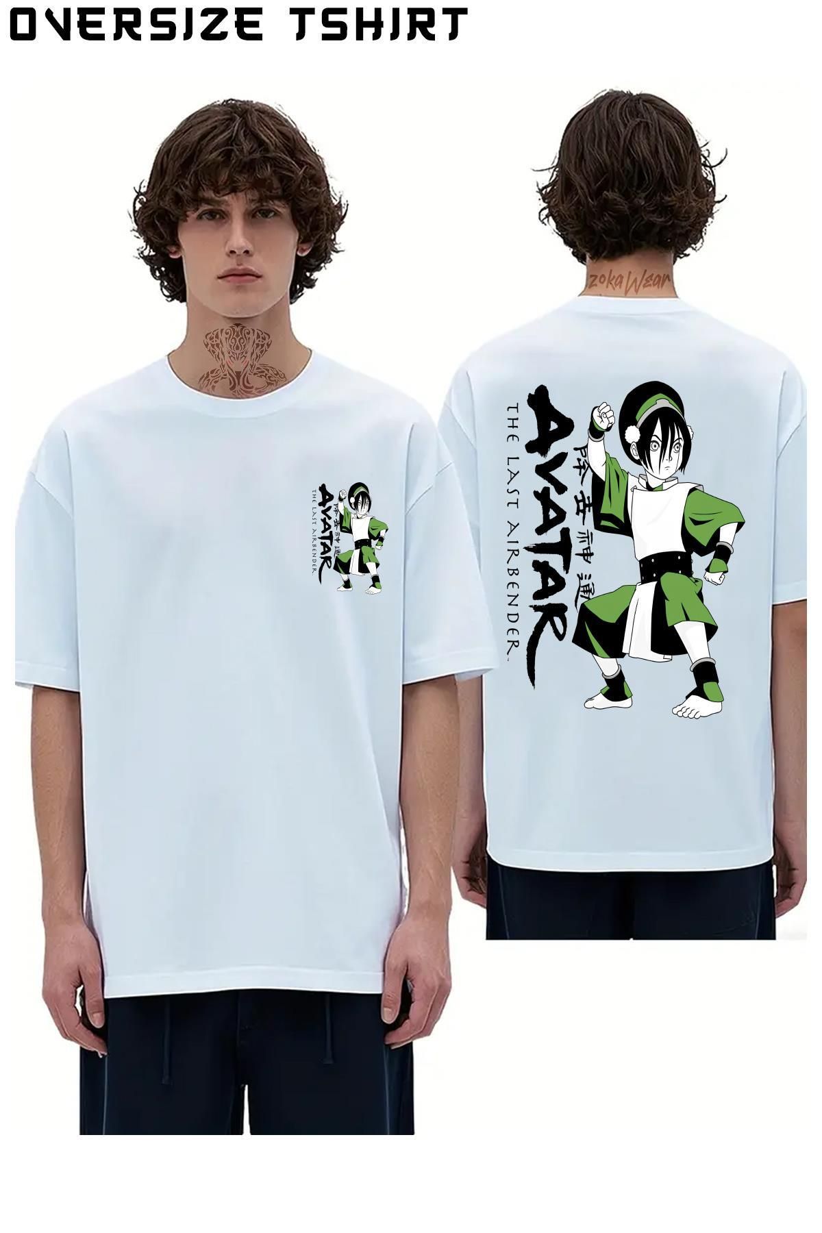 ZOKAWEAR Avatar-The-Last-Airbender Sırt Baskılı Oversize Tişört