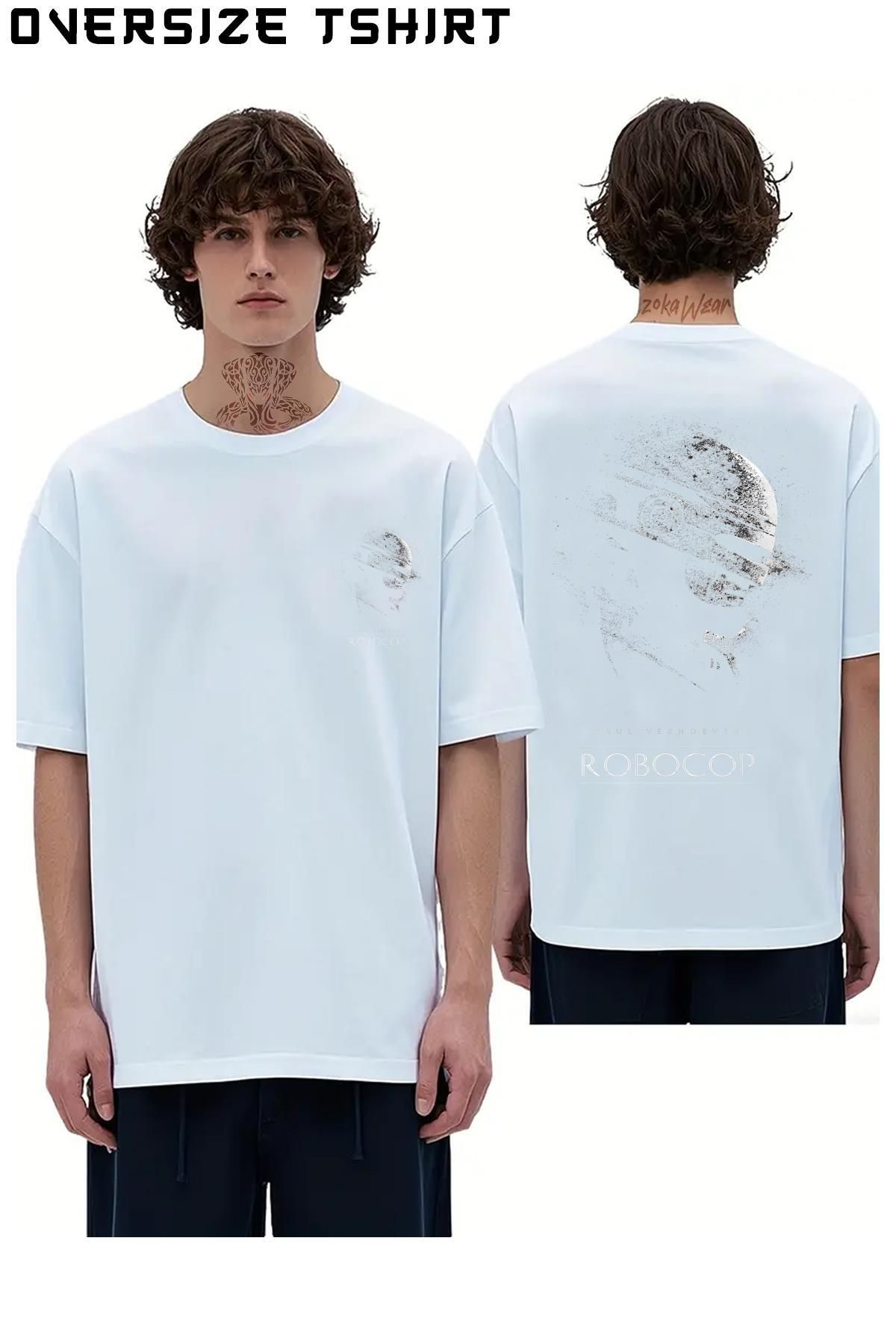 ZOKAWEAR Robocop Sırt Baskılı Oversize Tişört