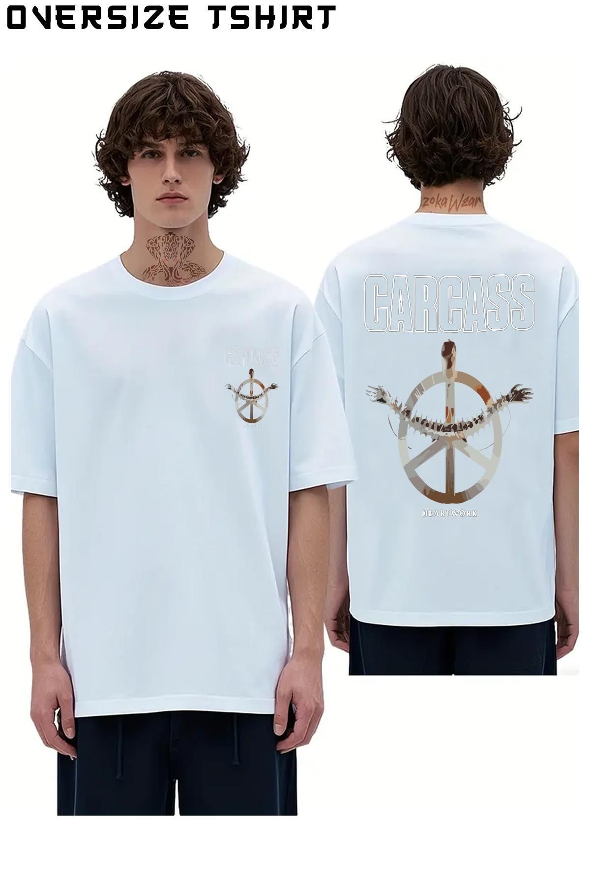 ZOKAWEAR Carcass Sırt Baskılı Oversize Tişört